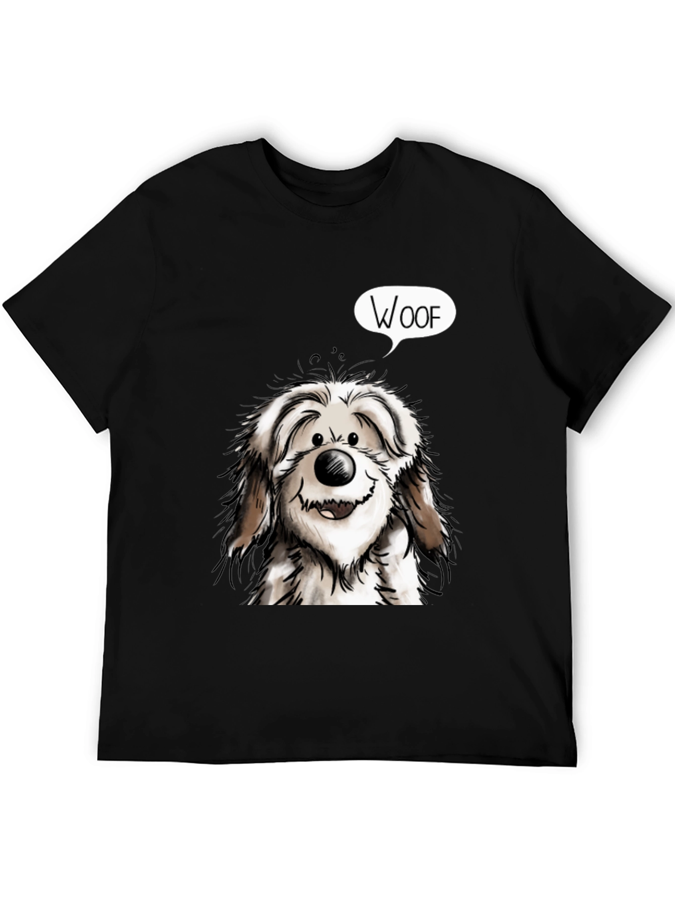 Woof Dog Graphic Tee - Mens Black T-Shirt