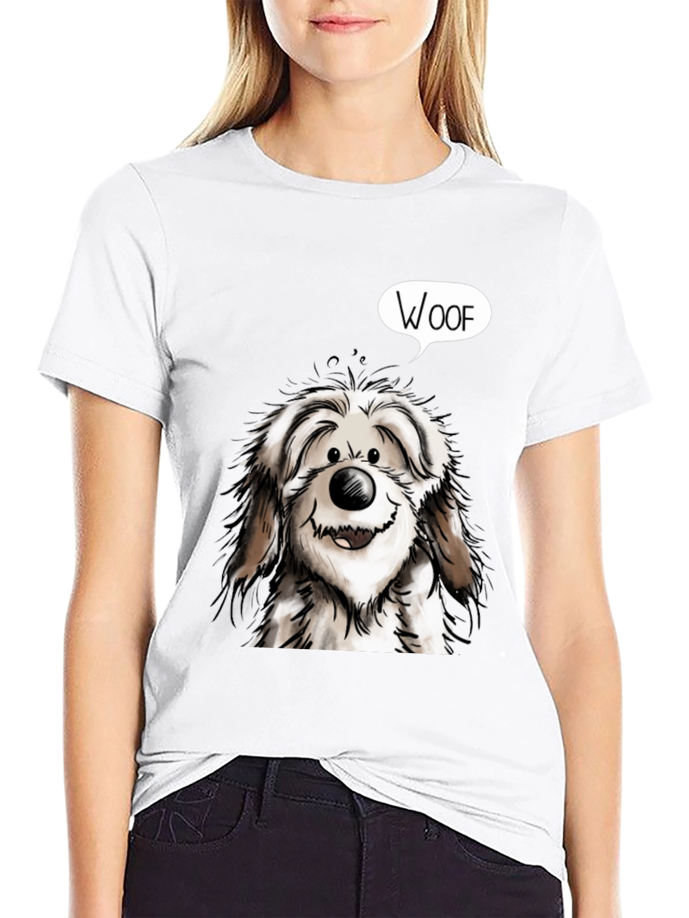 Woof Dog Graphic Tee - Mens Black T-Shirt