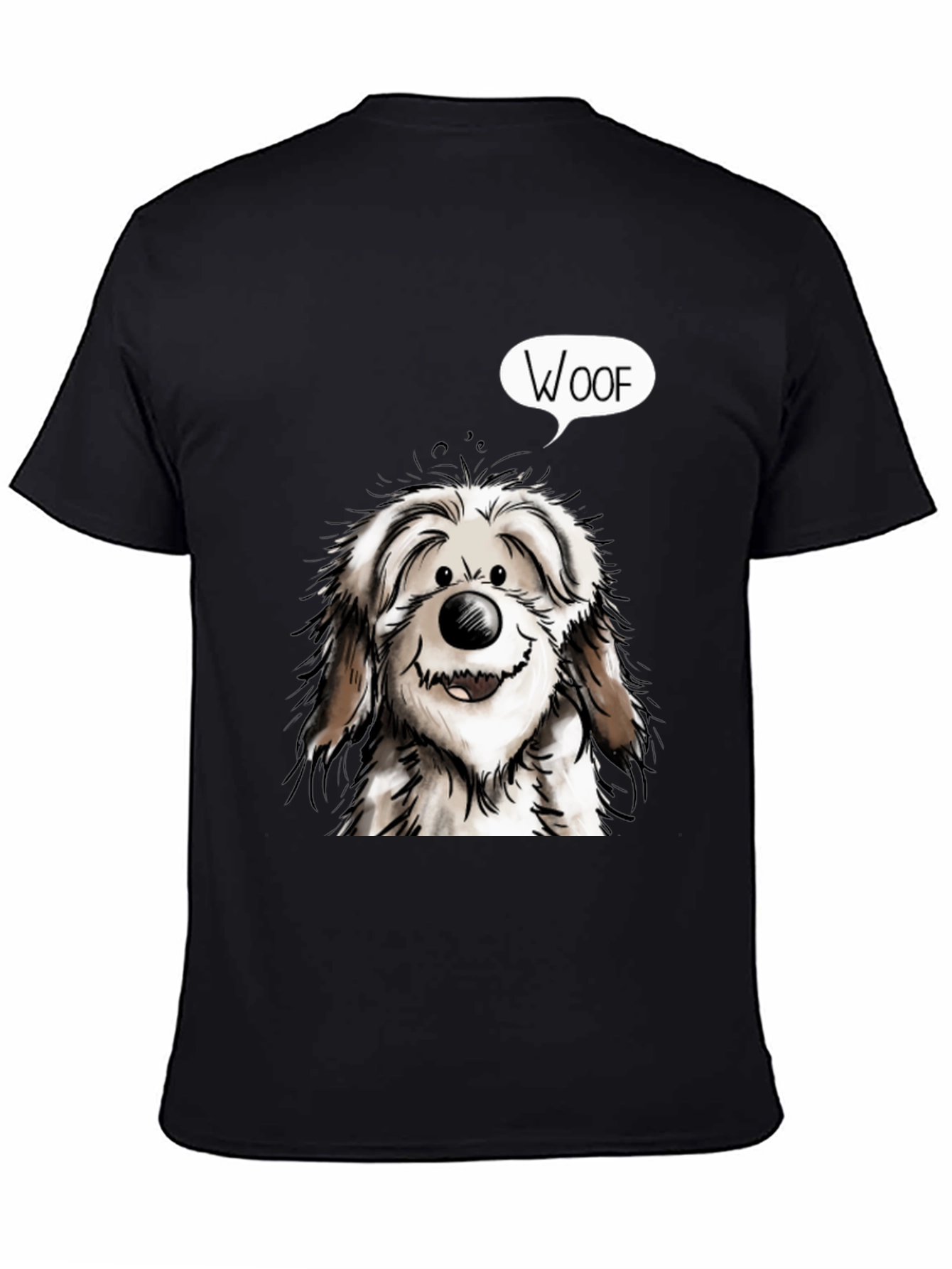 Woof Dog Graphic Tee - Mens Black T-Shirt