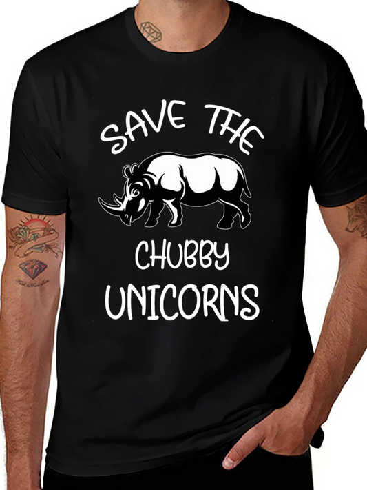 Save The Chubby Unicorns Rhino Graphic Tee