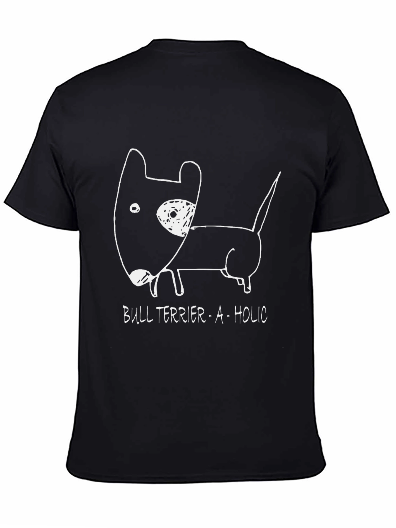 Bull Terrier-A-Holic Black Graphic Tee
