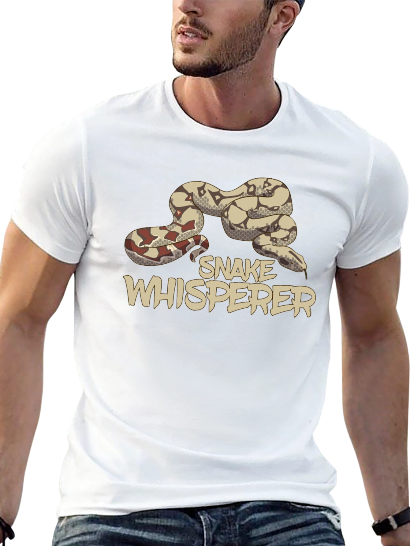 Snake Whisperer Graphic T-Shirt - Unique Design