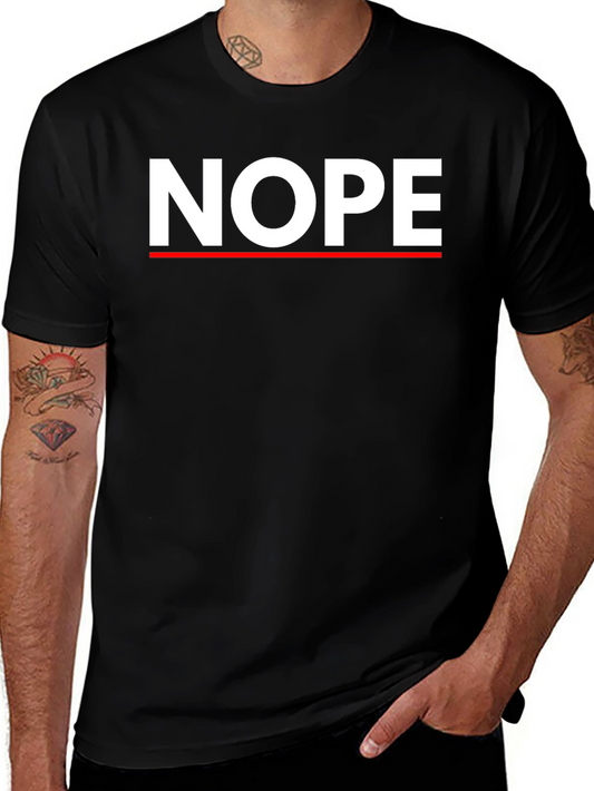 Nope Graphic Tee - Mens Crew Neck T-Shirt