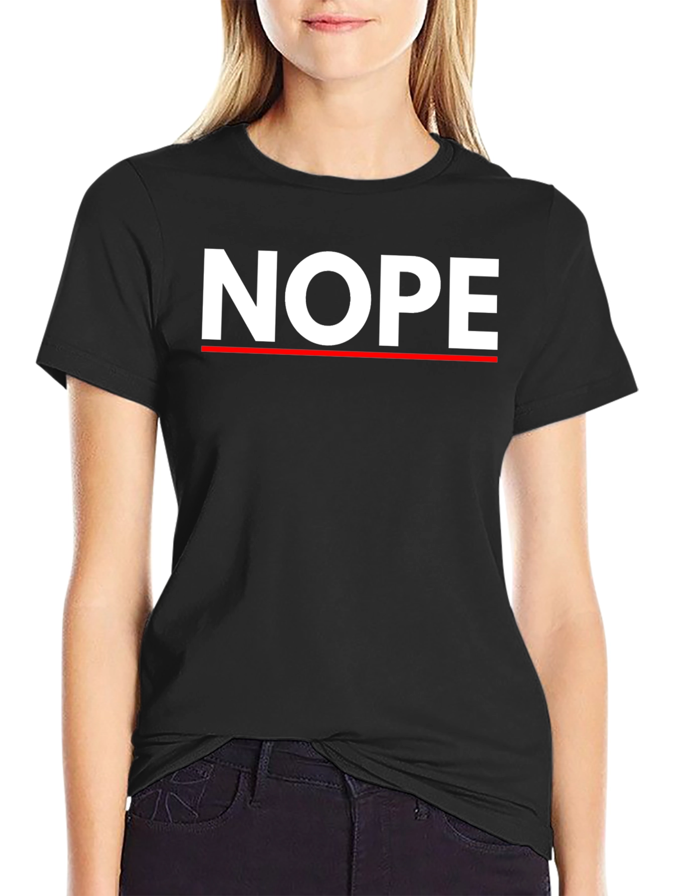 Nope Graphic Tee - Mens Crew Neck T-Shirt