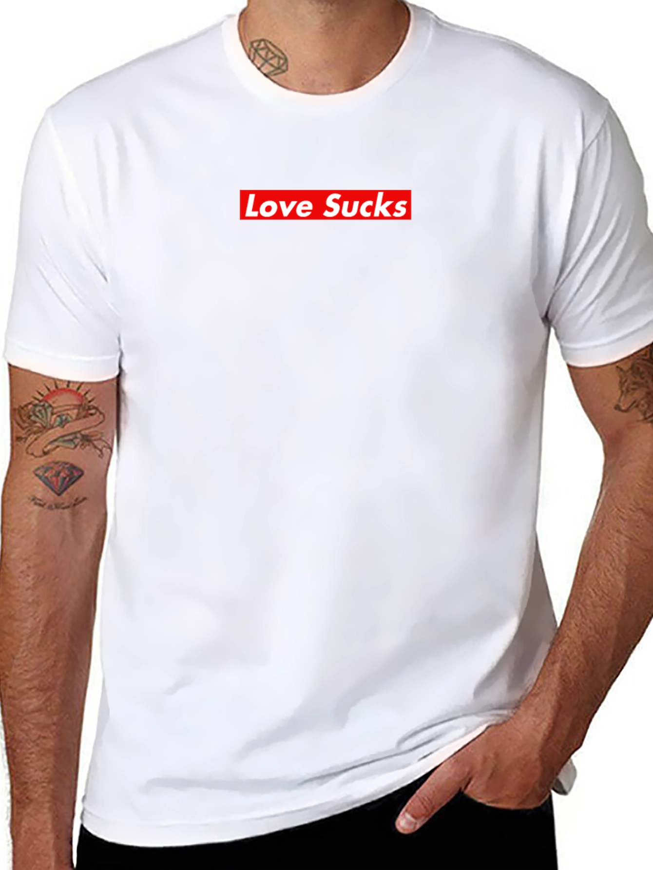 Love Sucks Graphic T-Shirt - Black