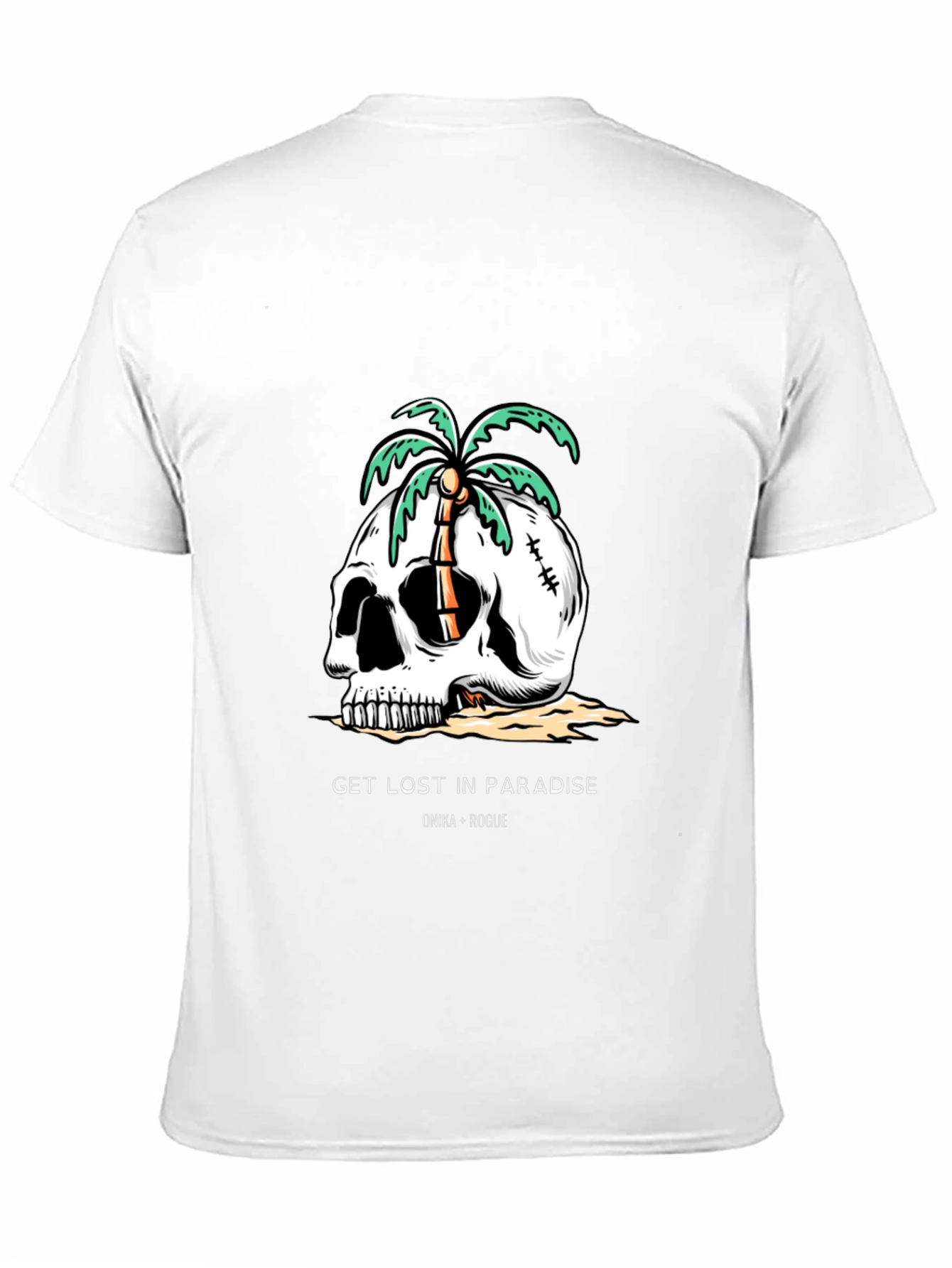 Skull Palm Tree Graphic Tee
