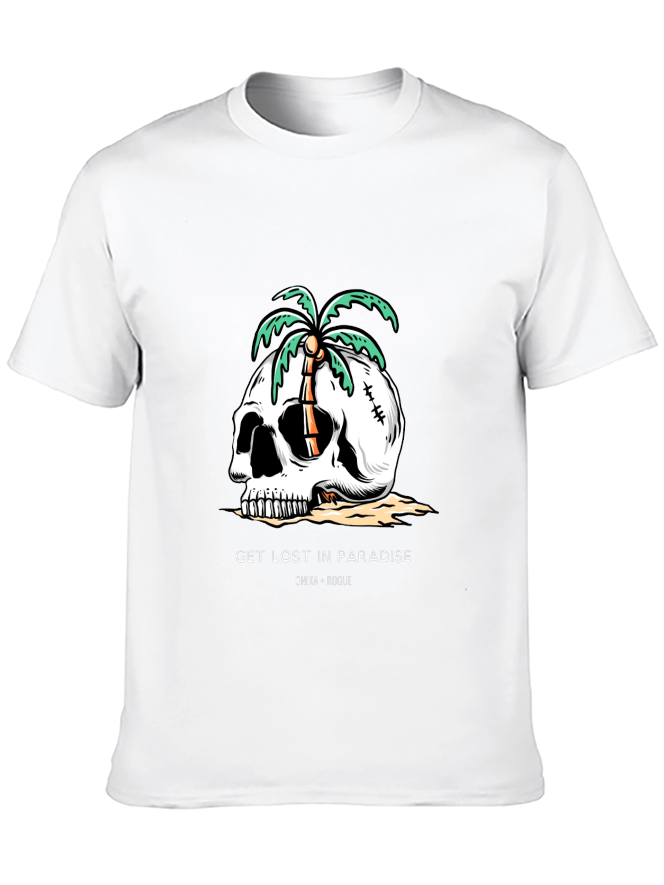 Skull Palm Tree Graphic Tee