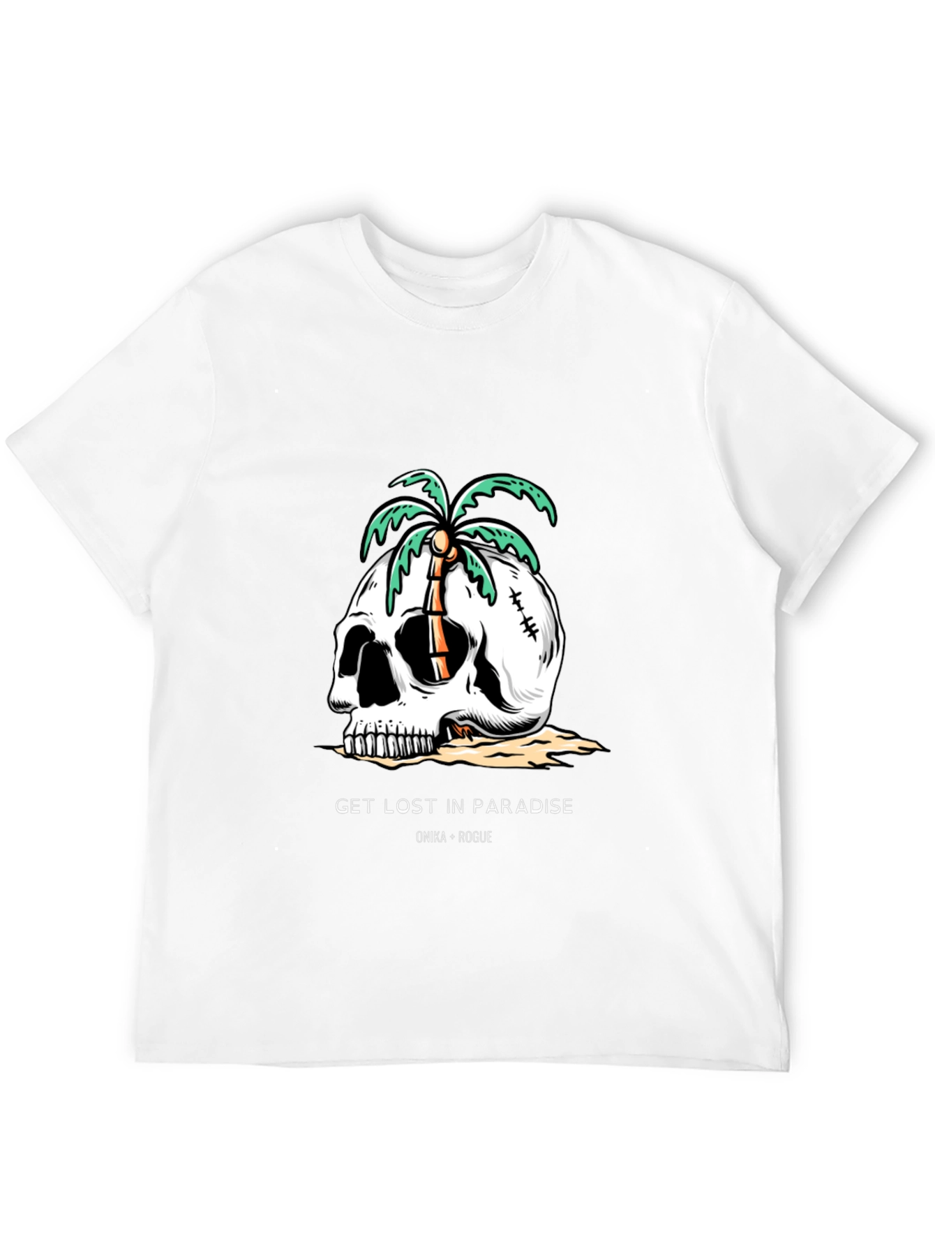 Skull Palm Tree Graphic Tee