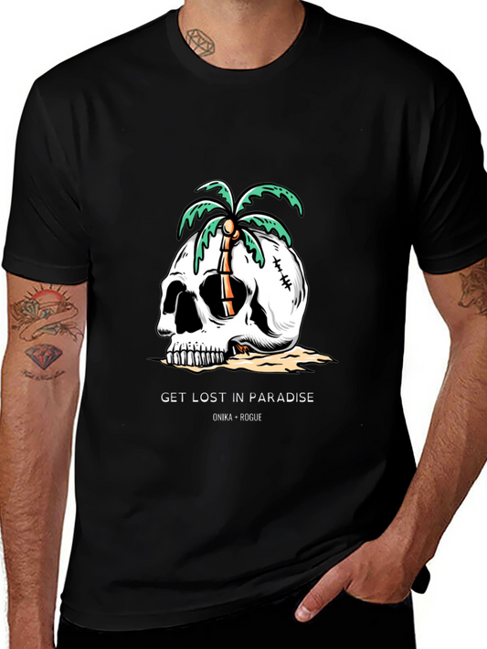 Skull Palm Tree Graphic Tee