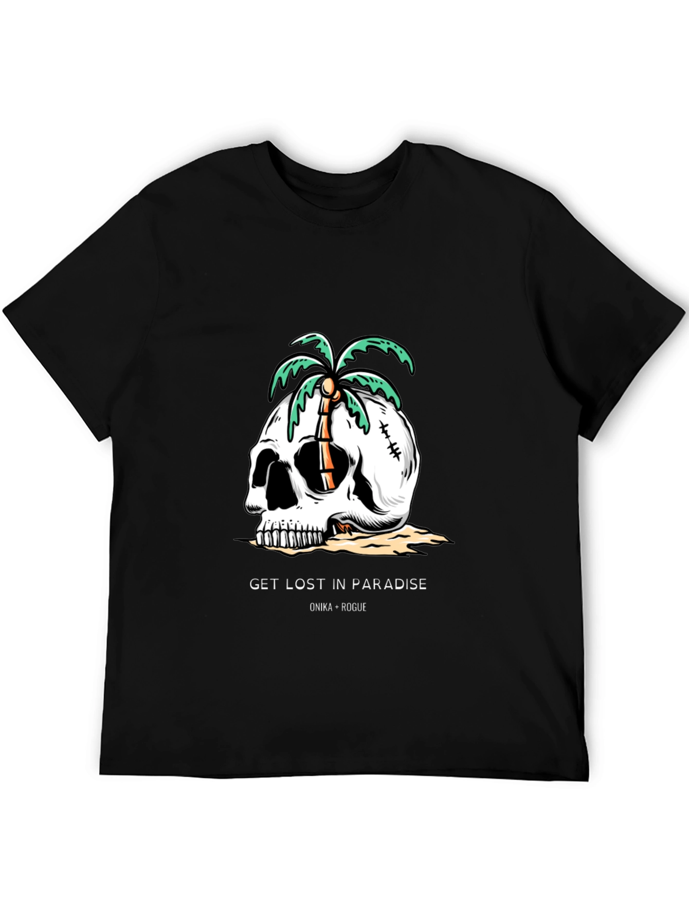 Skull Palm Tree Graphic Tee