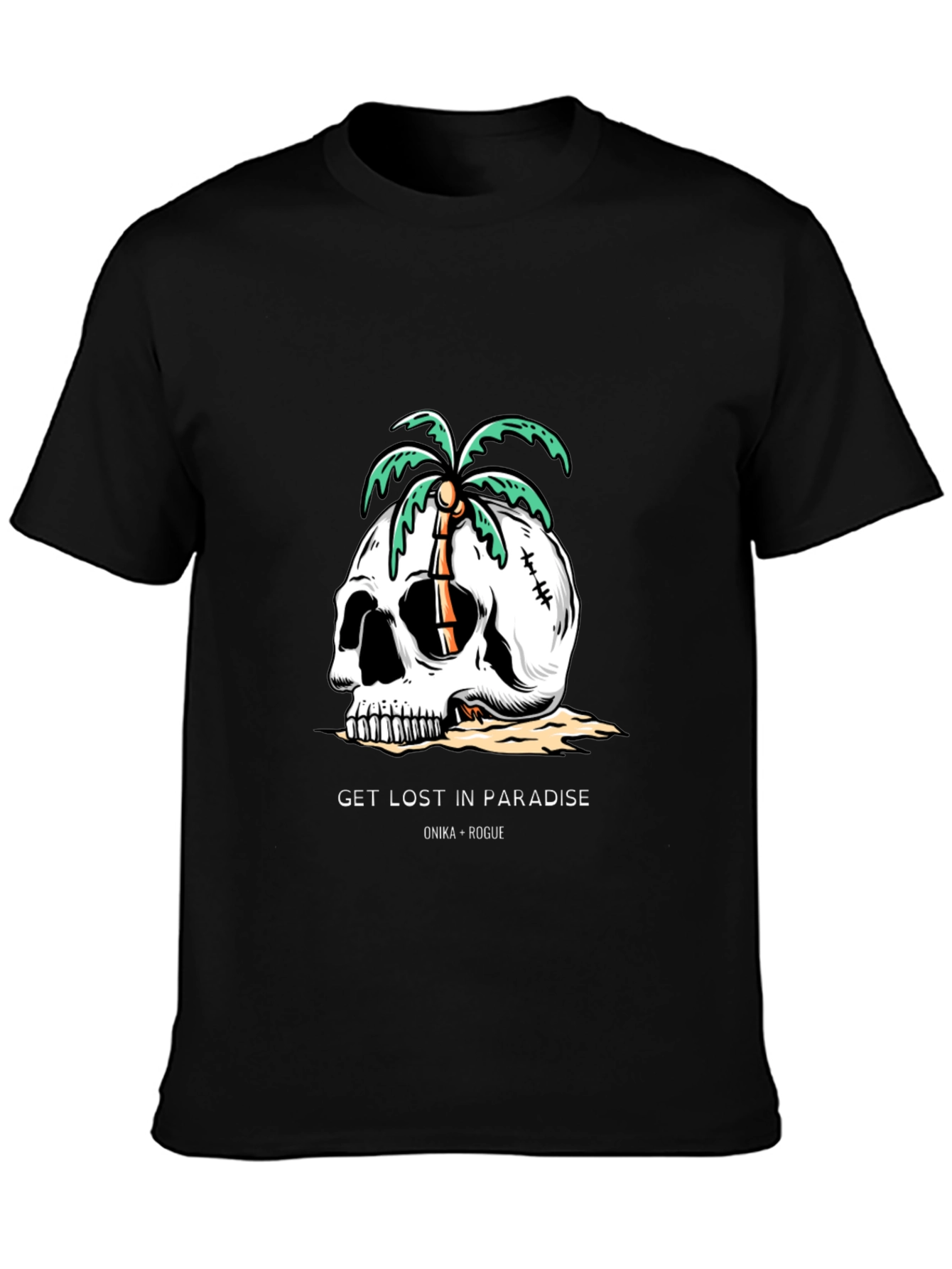 Skull Palm Tree Graphic Tee