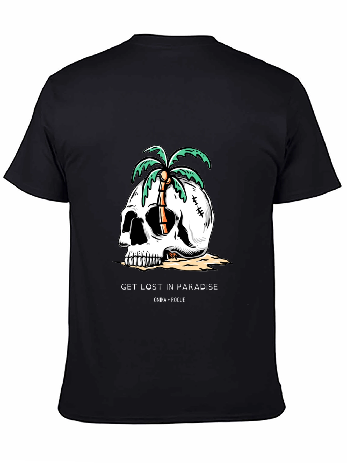 Skull Palm Tree Graphic Tee