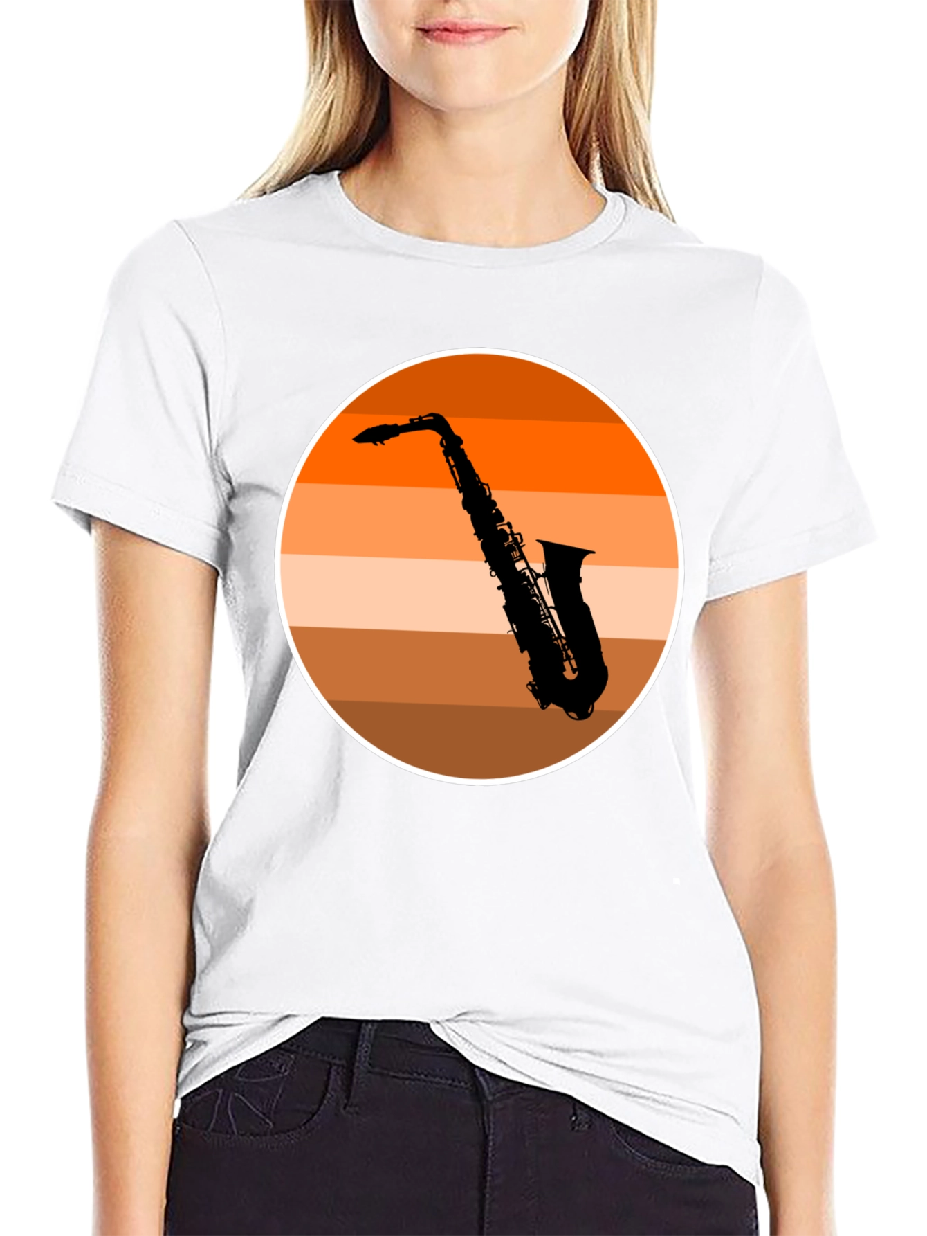 Saxophone Sunset T-Shirt - Cool Musician Tee
