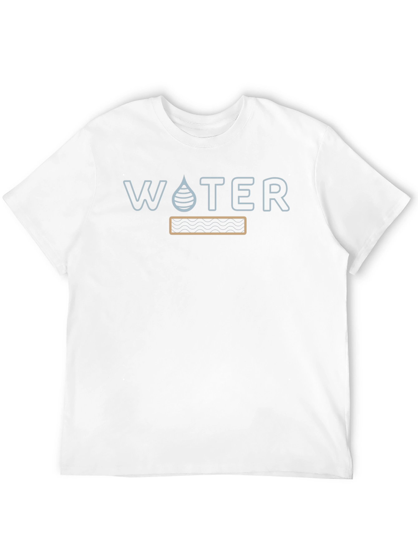 Water Graphic Print T-Shirt - Black