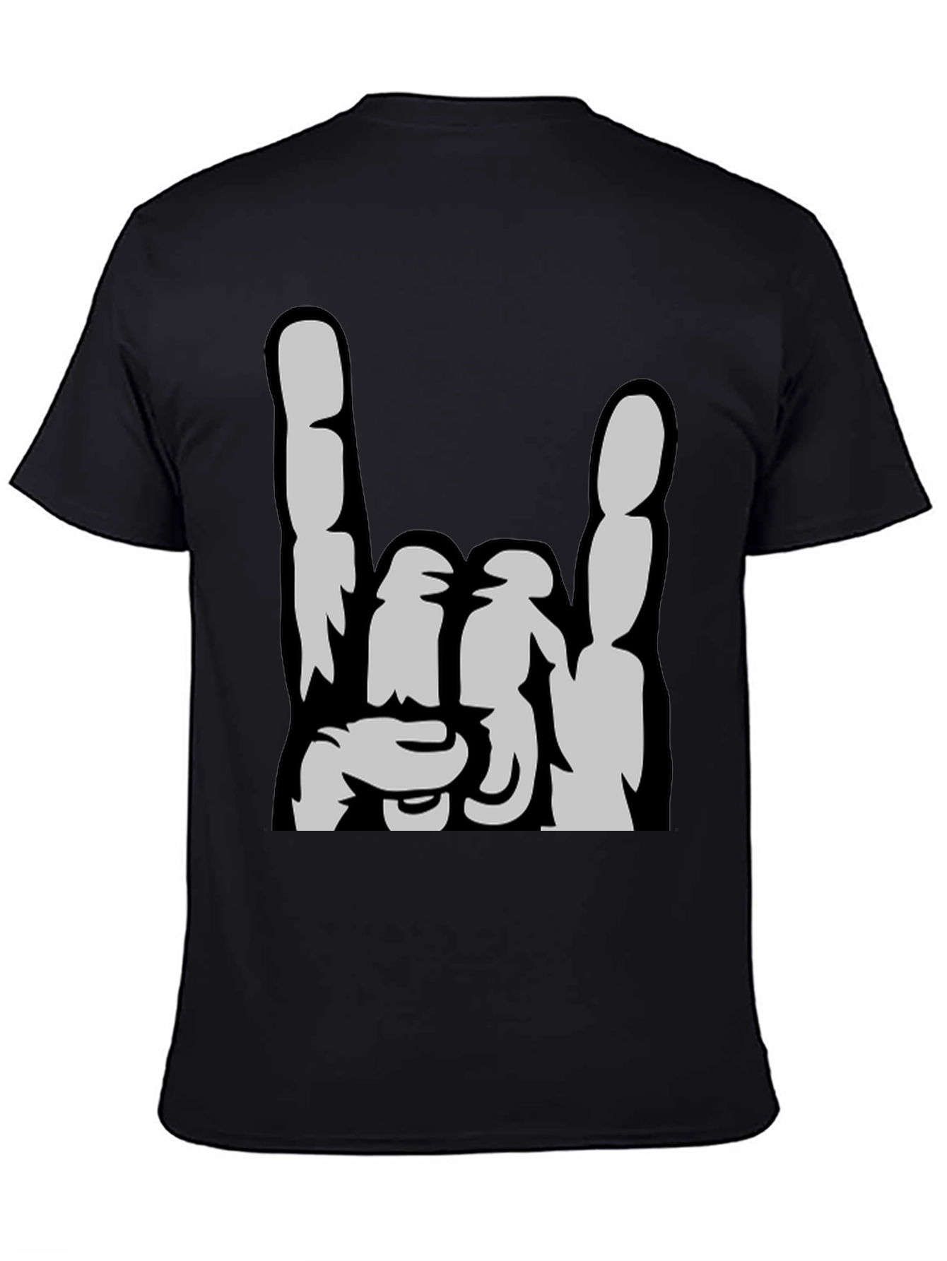 Rock On Graphic Tee - Black Cotton T-Shirt