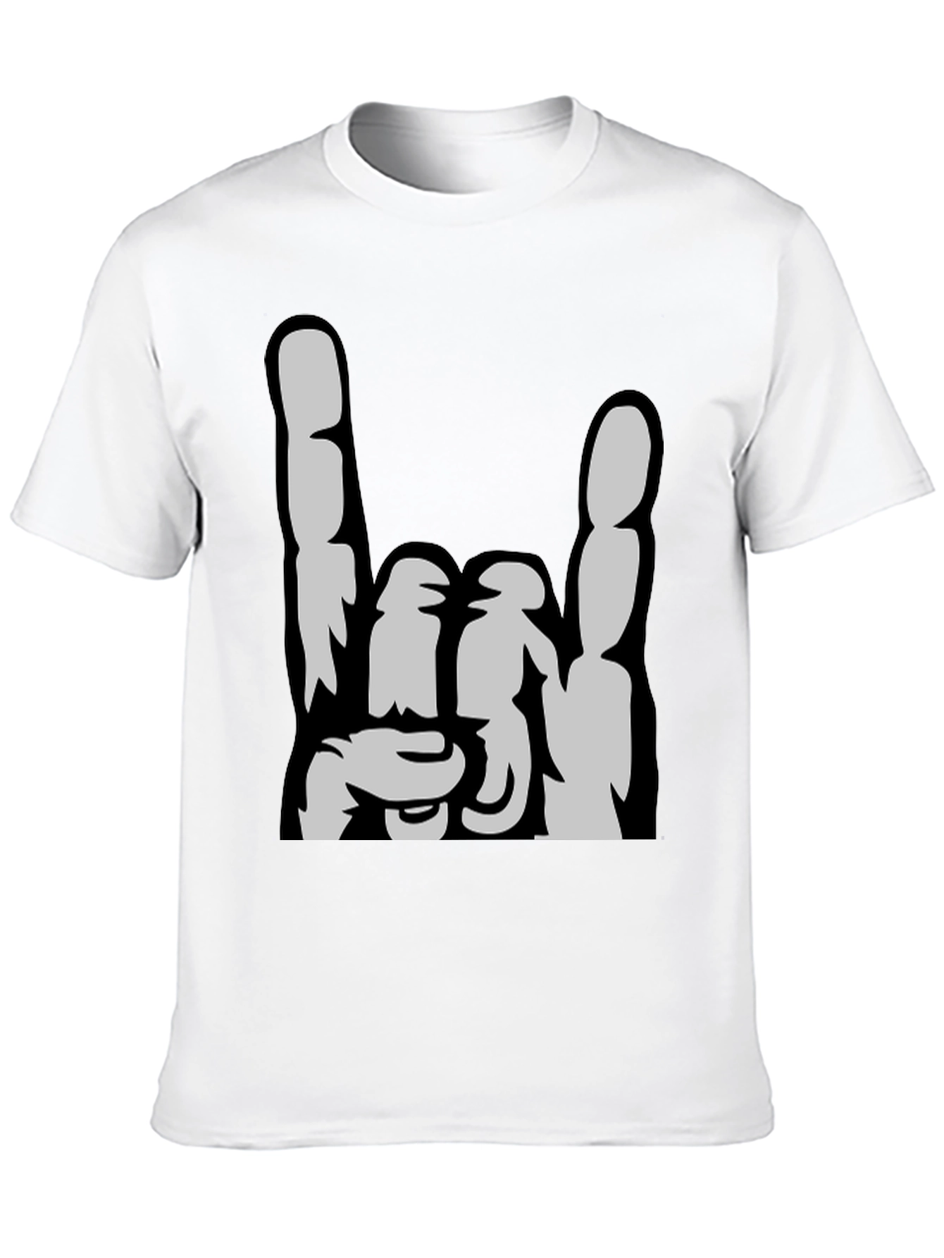 Rock On Graphic Tee - Black Cotton T-Shirt