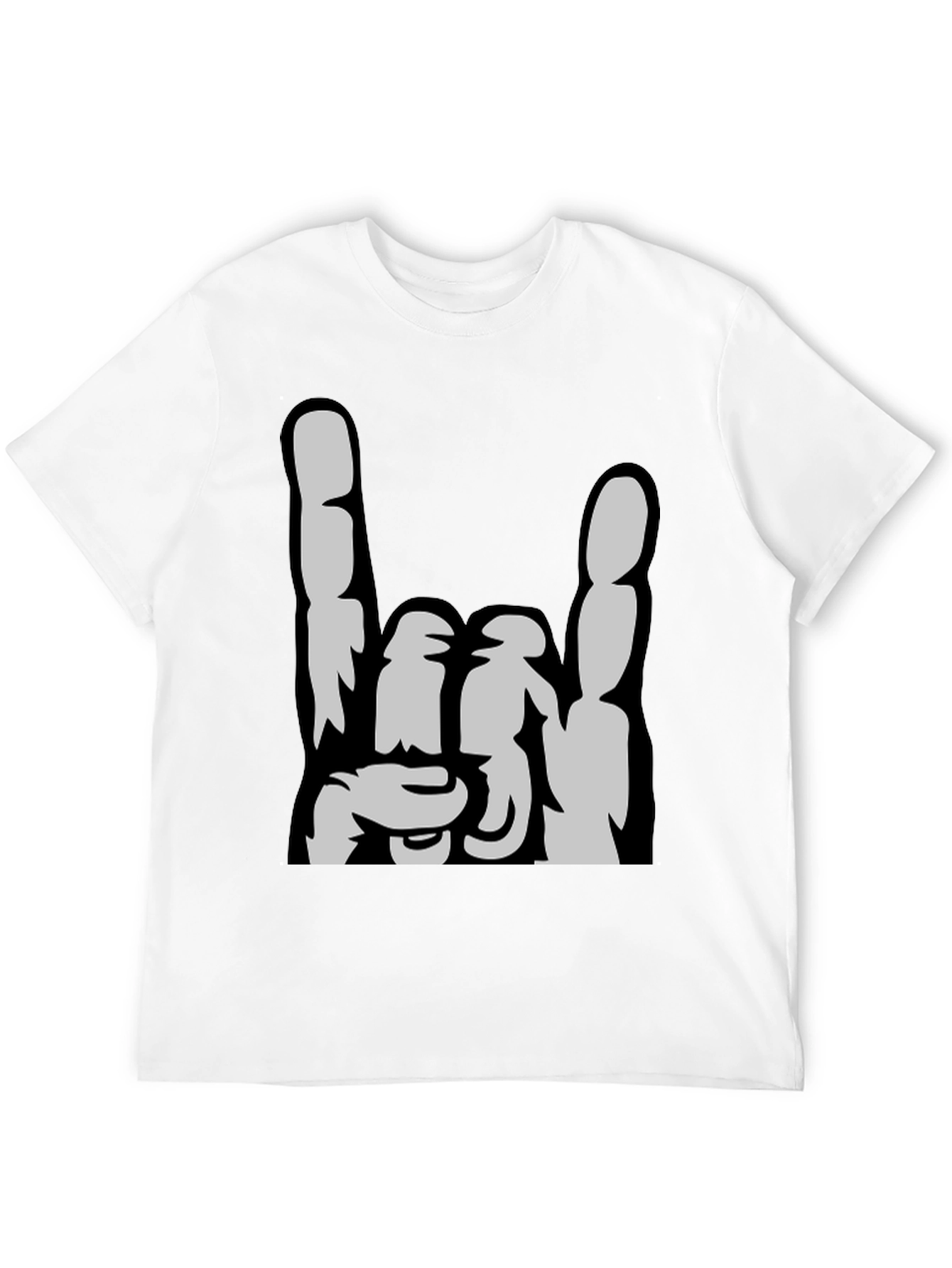 Rock On Graphic Tee - Black Cotton T-Shirt