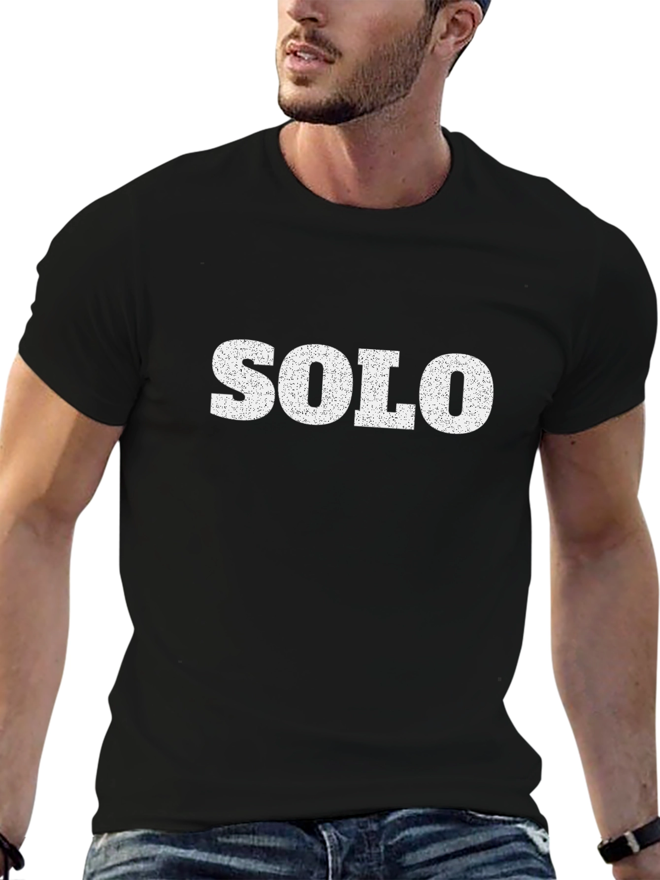 Mens SOLO Graphic Black T-Shirt