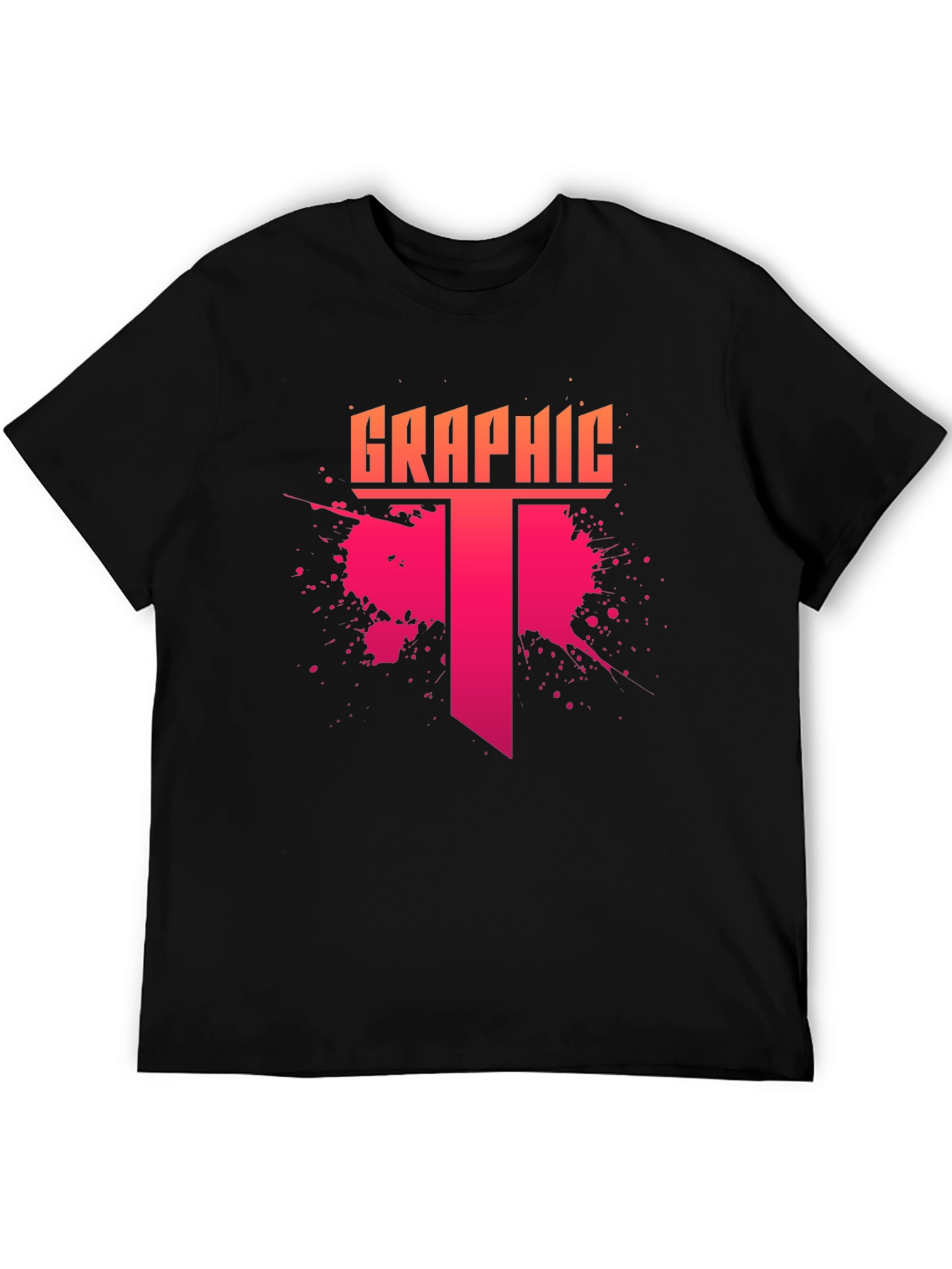 Graphic Tee - Mens Stylish Black T-Shirt