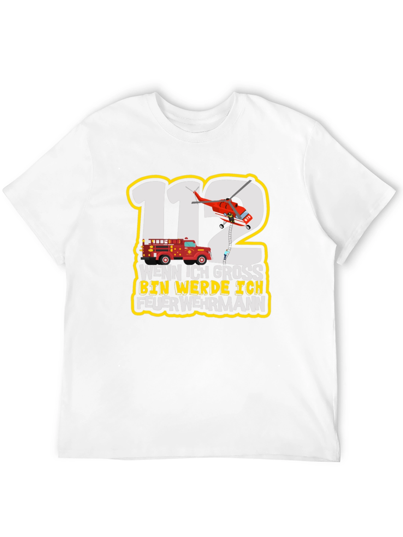 Firefighter T-Shirt: Wenn Ich Gross Bin Werde Ich Feuerwehrmann