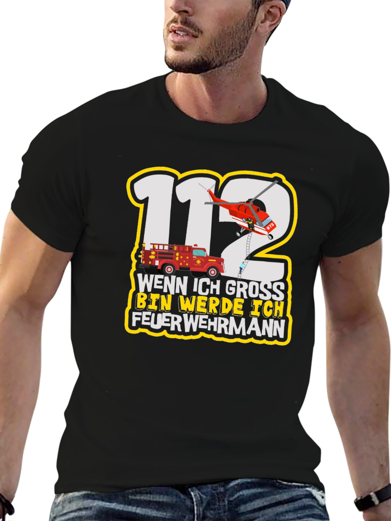 Firefighter T-Shirt: Wenn Ich Gross Bin Werde Ich Feuerwehrmann