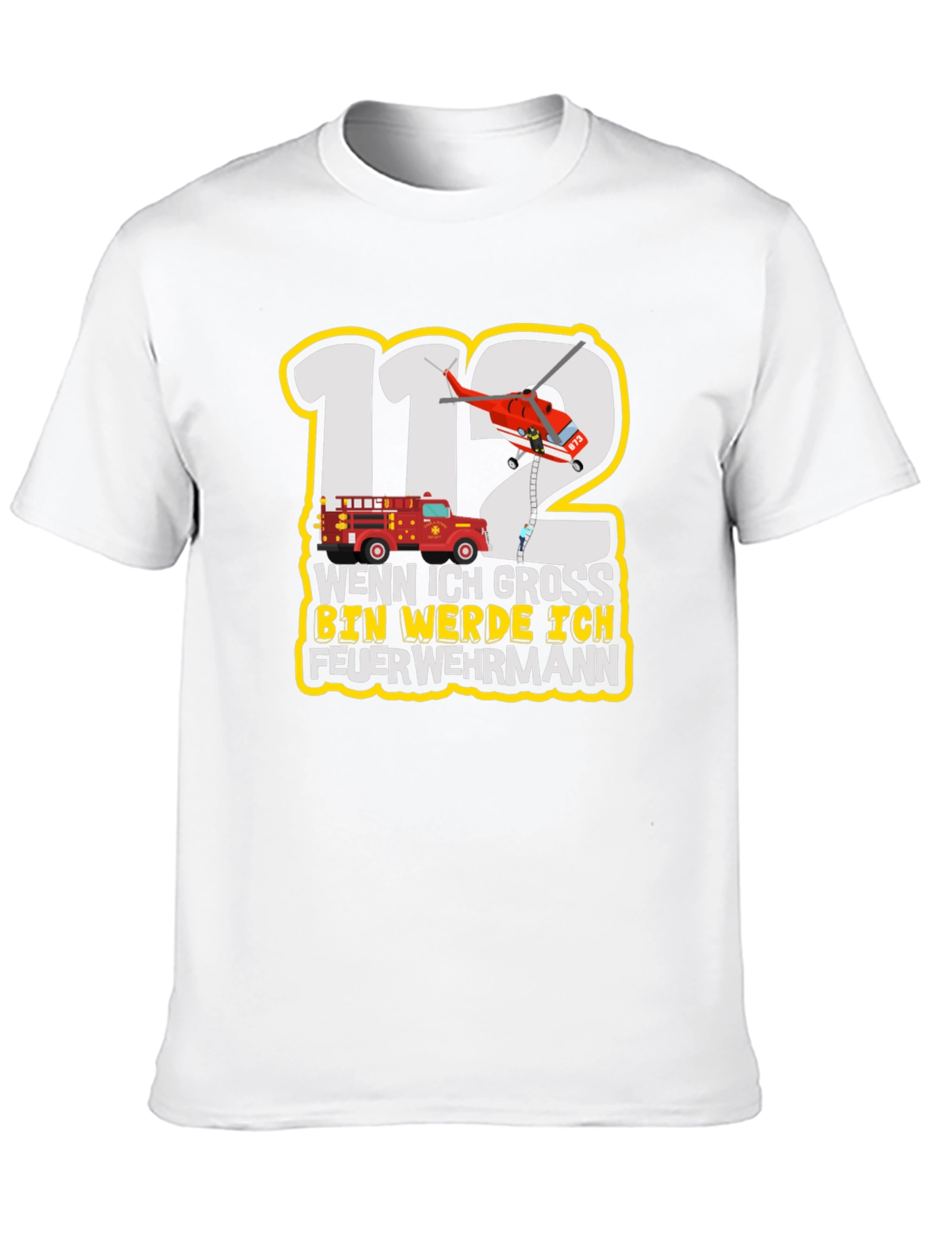 Firefighter T-Shirt: Wenn Ich Gross Bin Werde Ich Feuerwehrmann