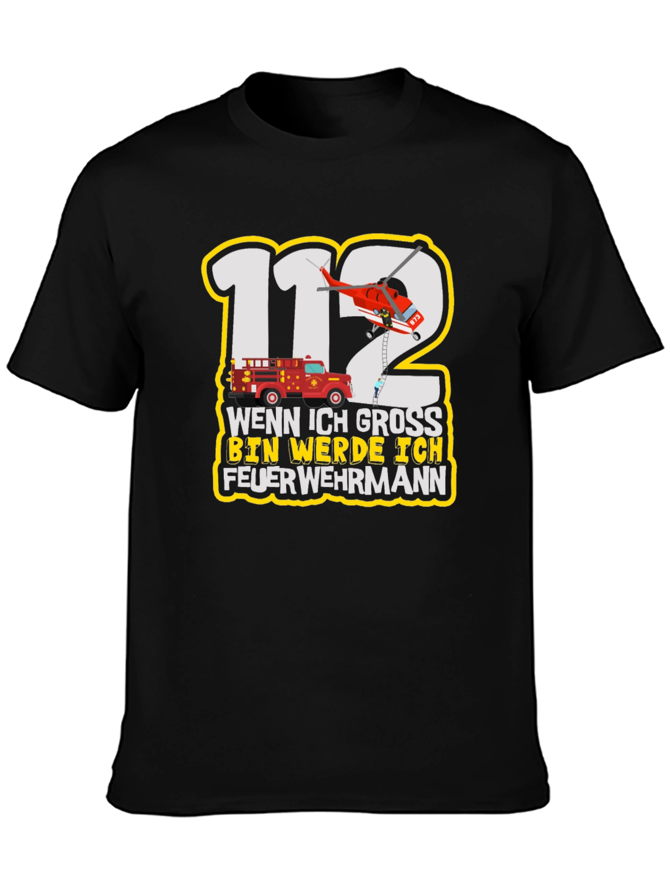 Firefighter T-Shirt: Wenn Ich Gross Bin Werde Ich Feuerwehrmann