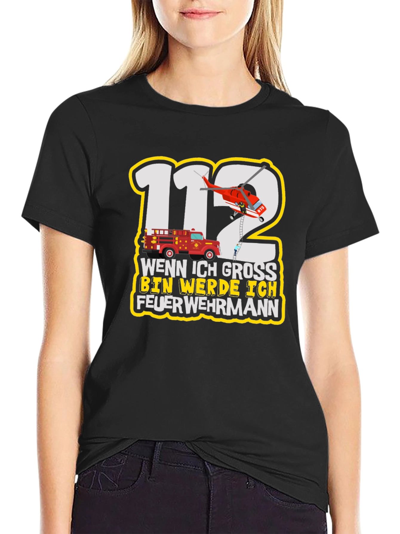 Firefighter T-Shirt: Wenn Ich Gross Bin Werde Ich Feuerwehrmann