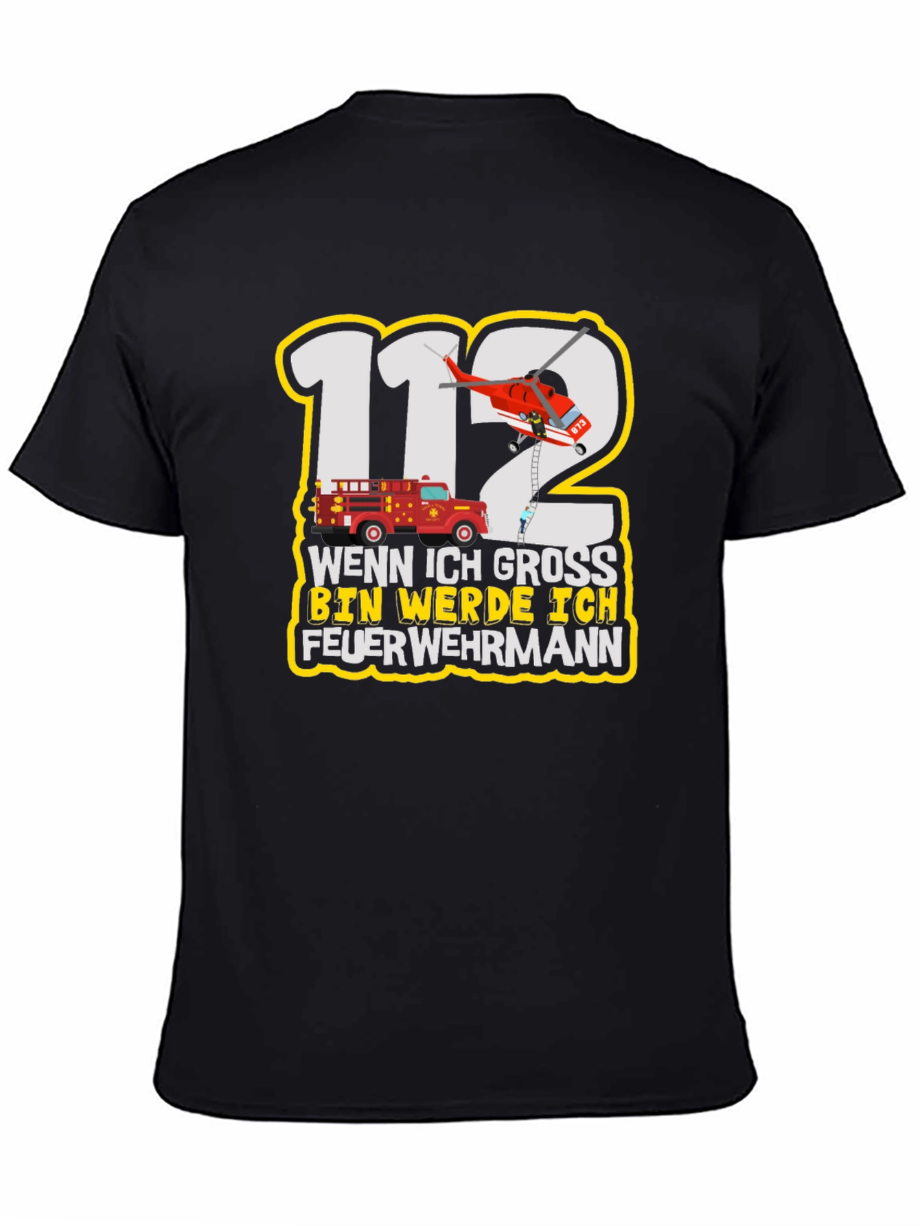 Firefighter T-Shirt: Wenn Ich Gross Bin Werde Ich Feuerwehrmann