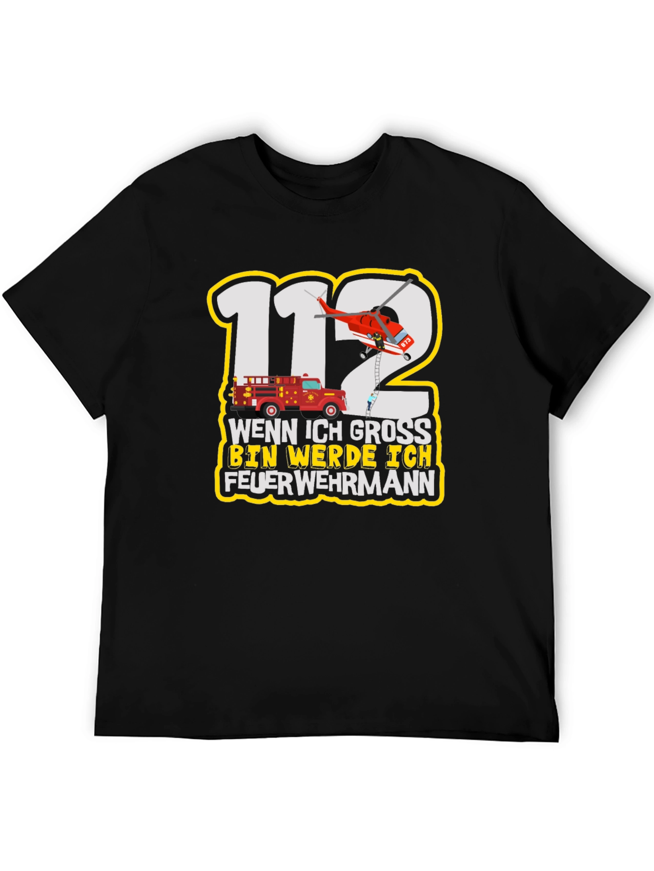 Firefighter T-Shirt: Wenn Ich Gross Bin Werde Ich Feuerwehrmann
