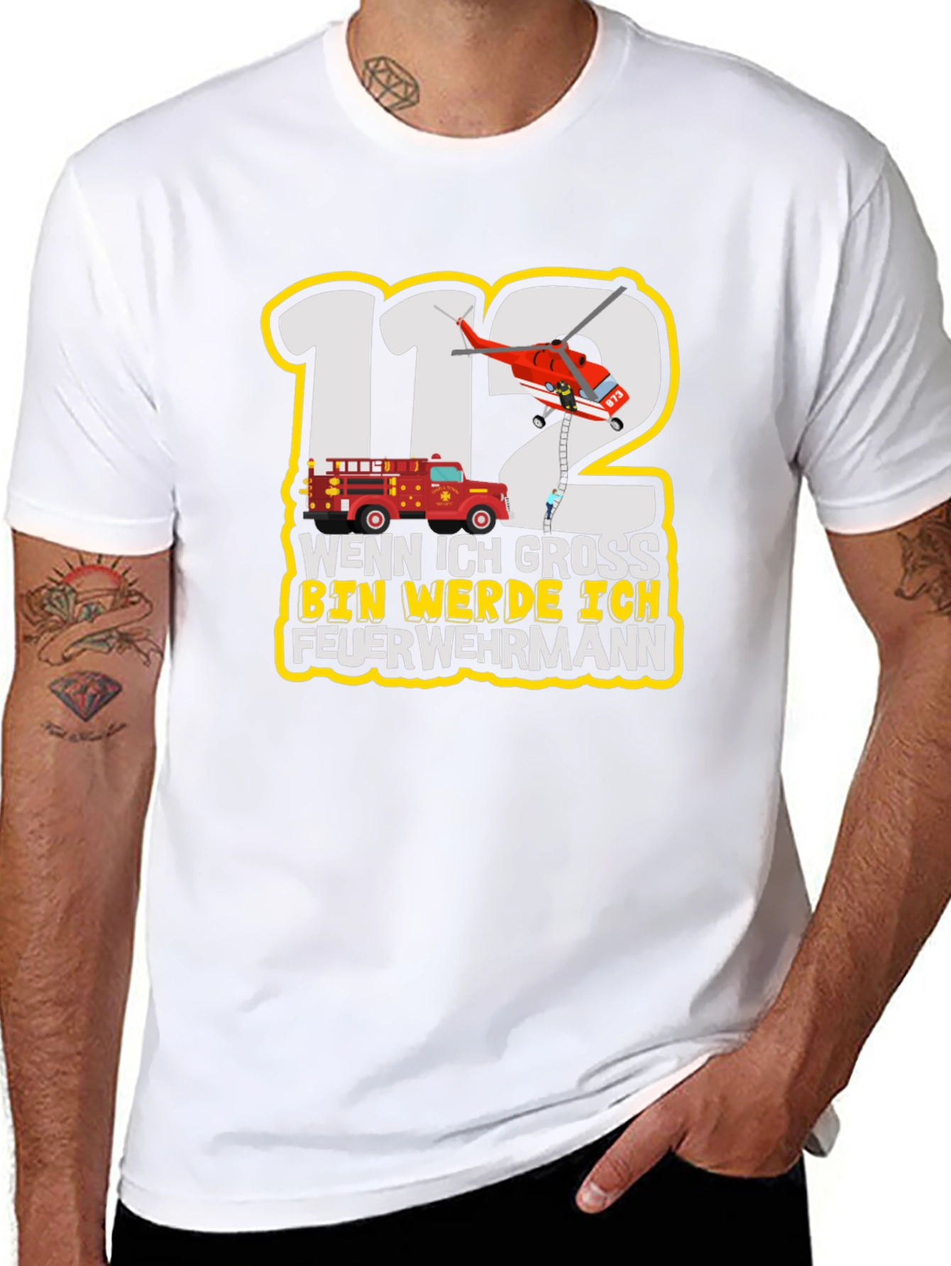Firefighter T-Shirt: Wenn Ich Gross Bin Werde Ich Feuerwehrmann