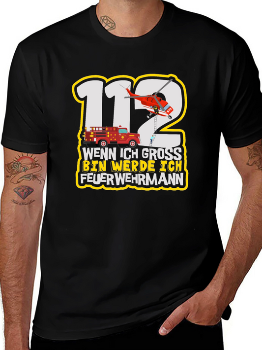 Firefighter T-Shirt: Wenn Ich Gross Bin Werde Ich Feuerwehrmann