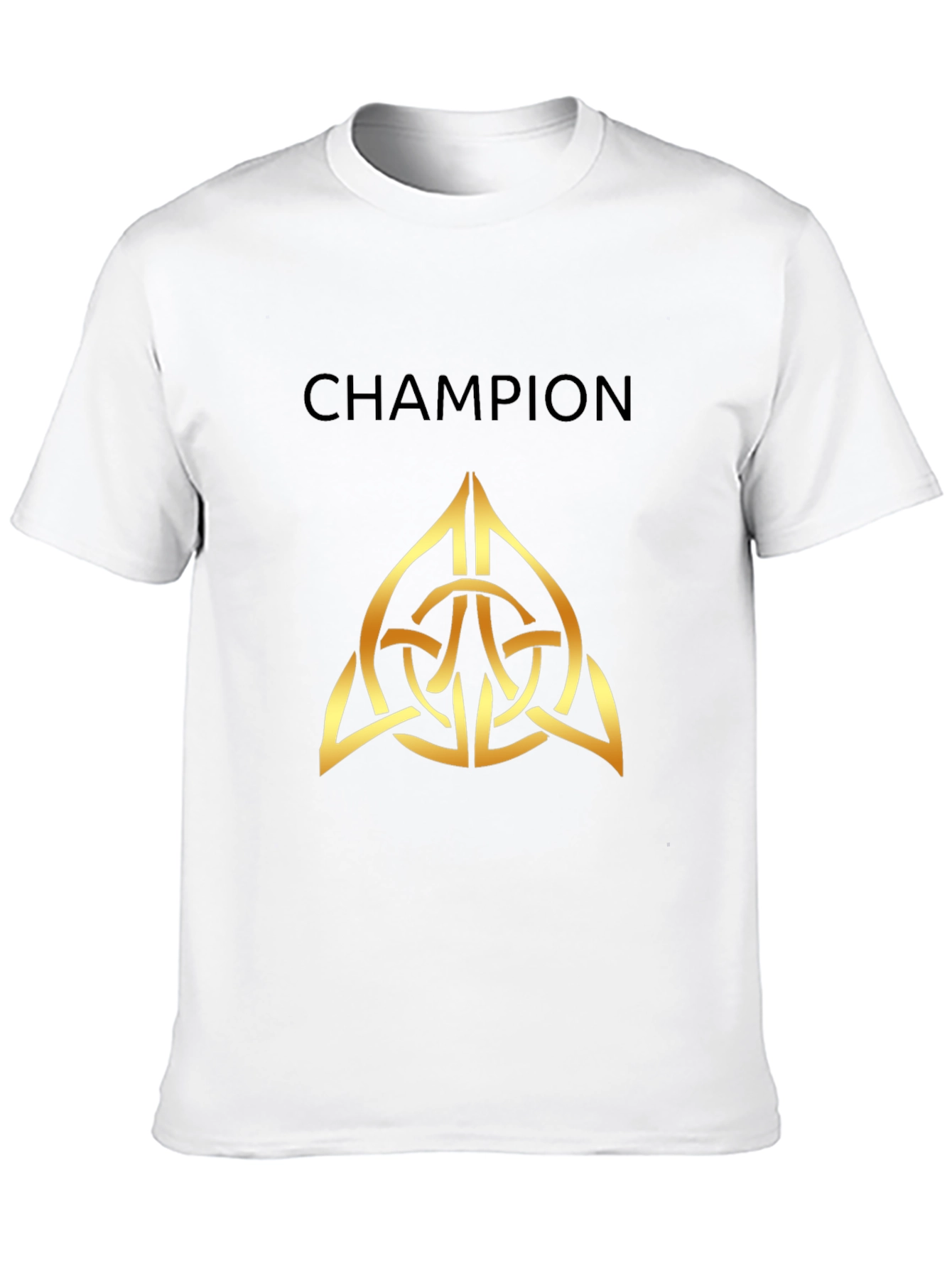 Champion Celtic Knot Gold Graphic Black T-Shirt
