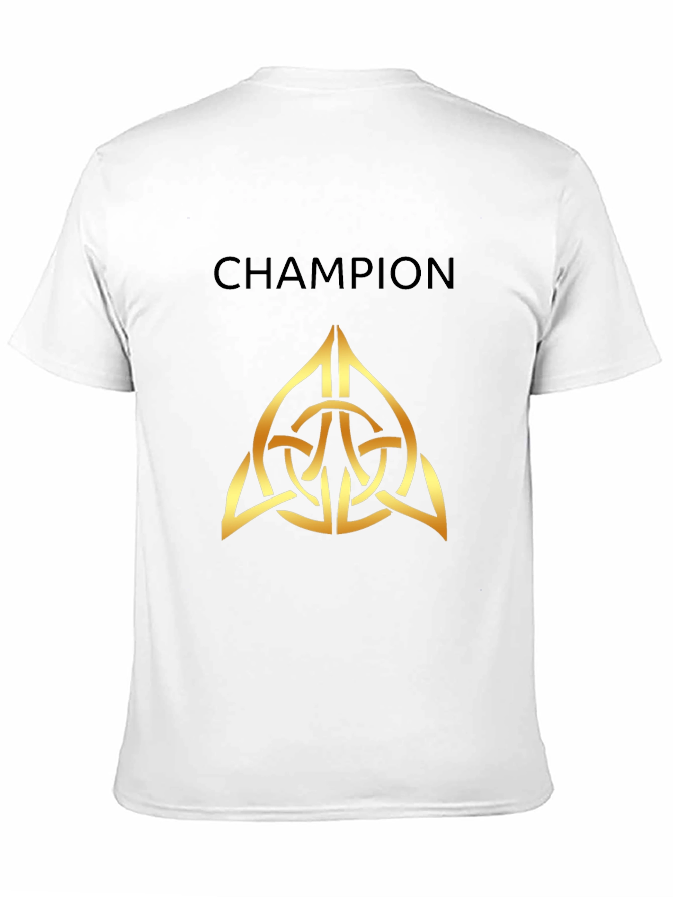 Champion Celtic Knot Gold Graphic Black T-Shirt