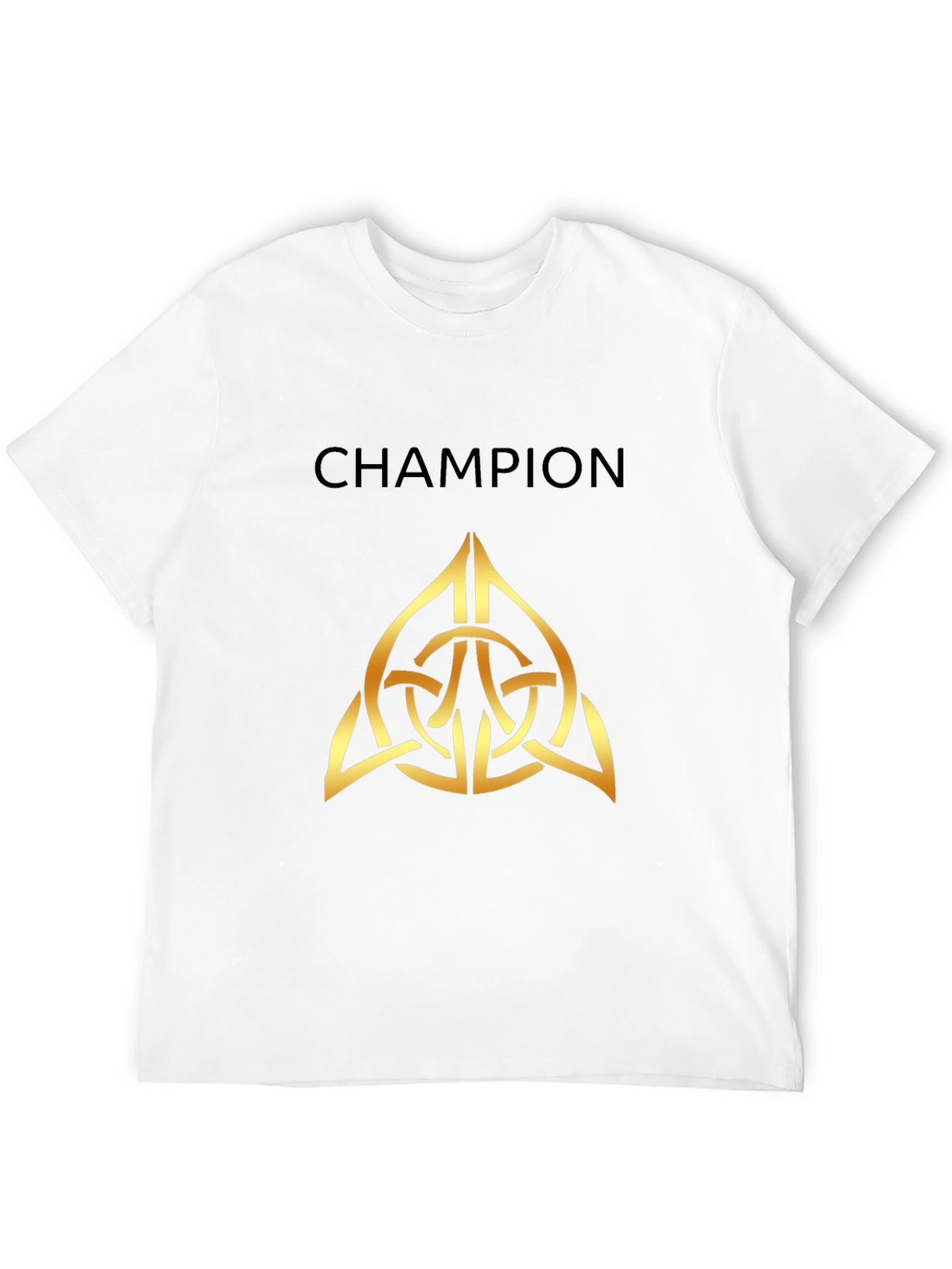 Champion Celtic Knot Gold Graphic Black T-Shirt