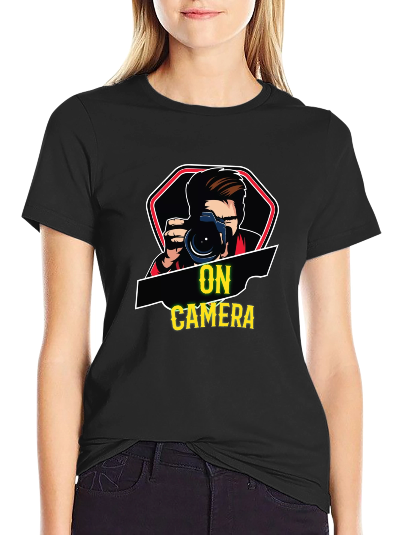 On Camera Black T-Shirt