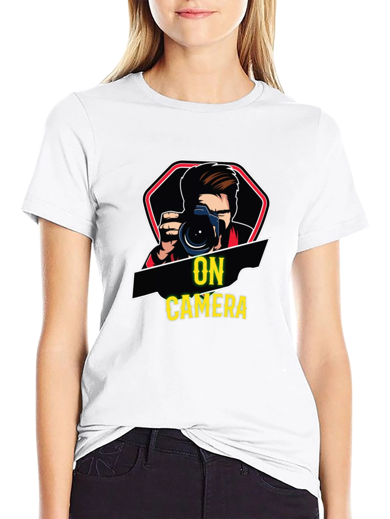 On Camera Black T-Shirt