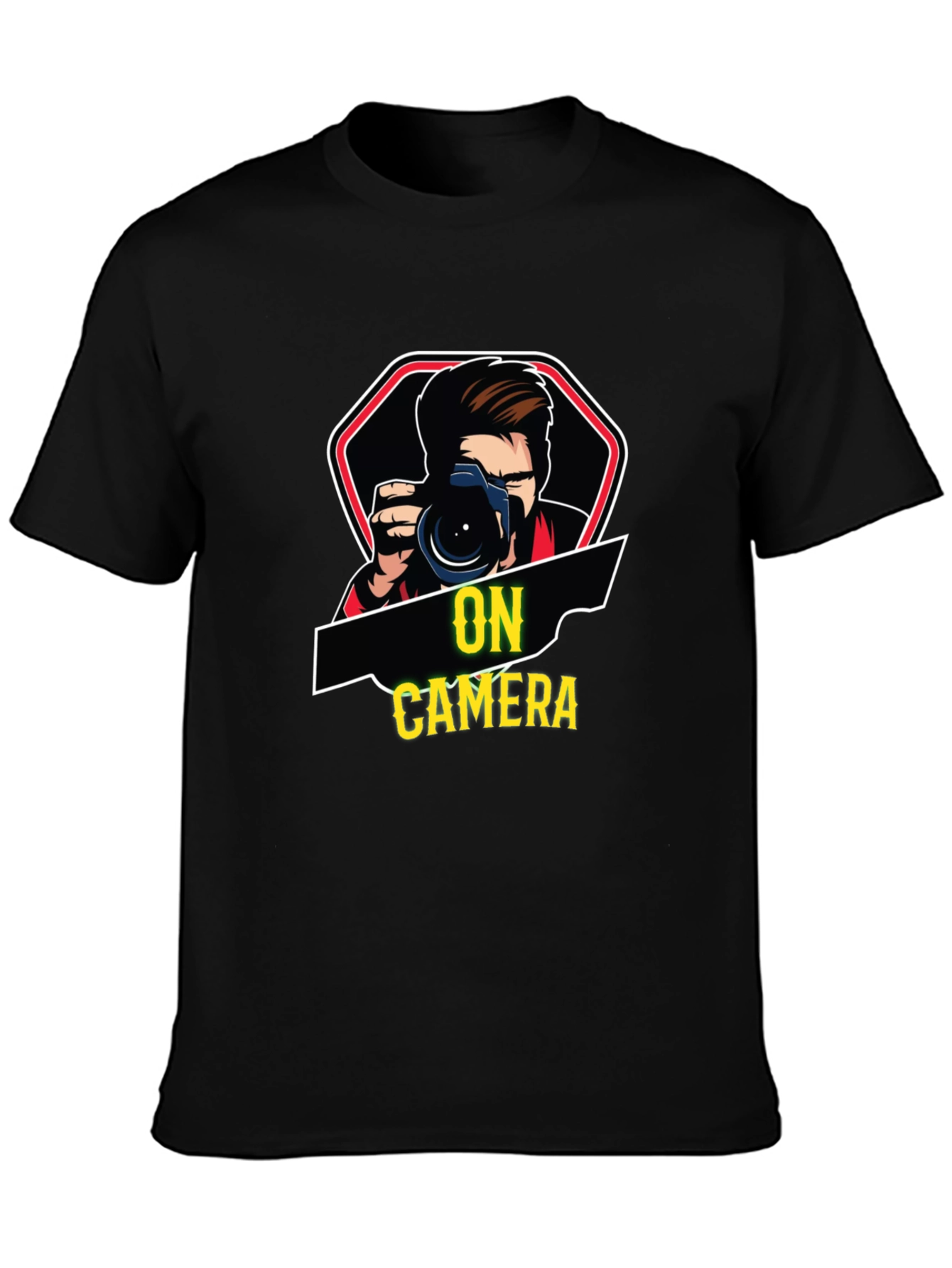 On Camera Black T-Shirt