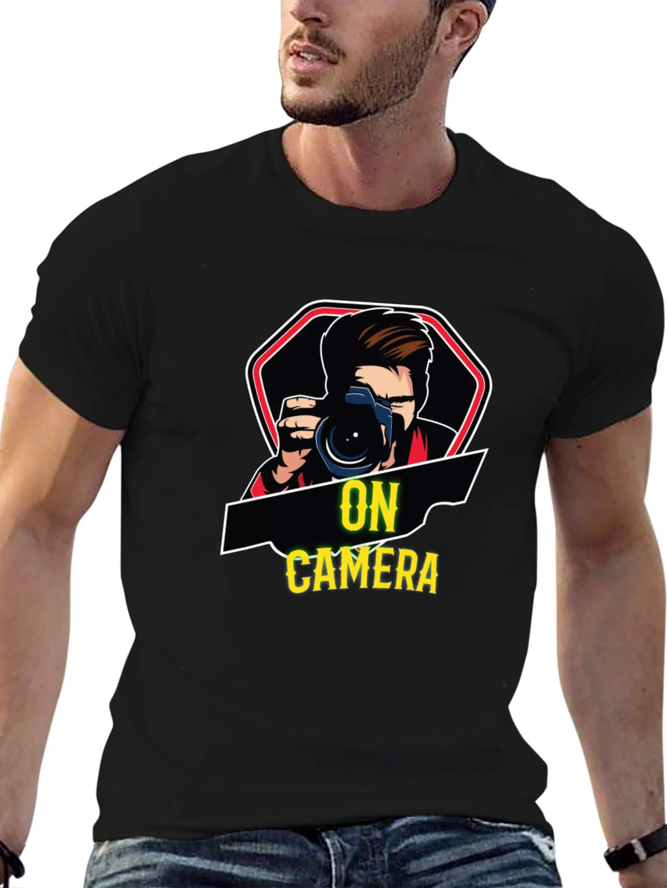 On Camera Black T-Shirt
