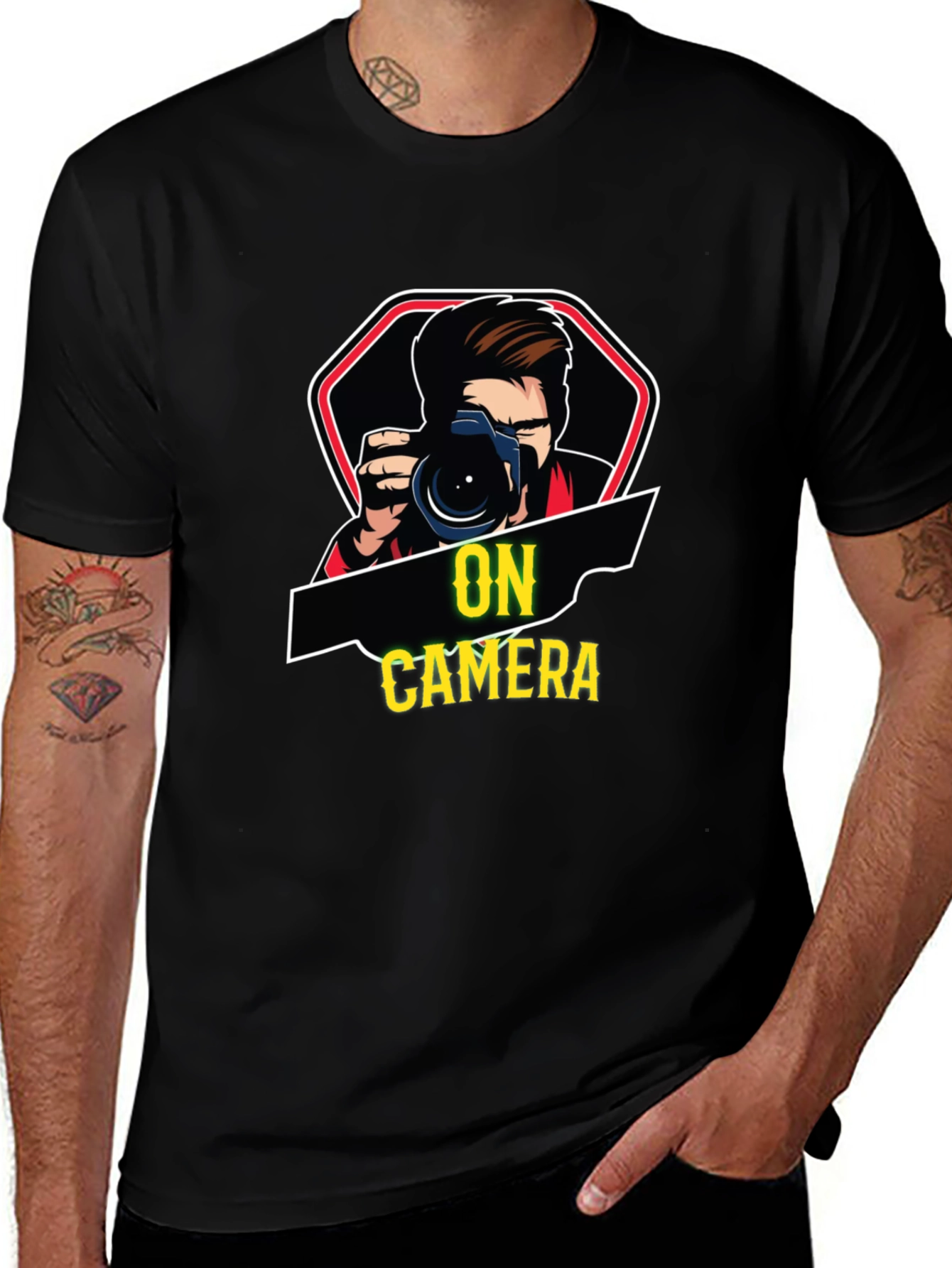 On Camera Black T-Shirt
