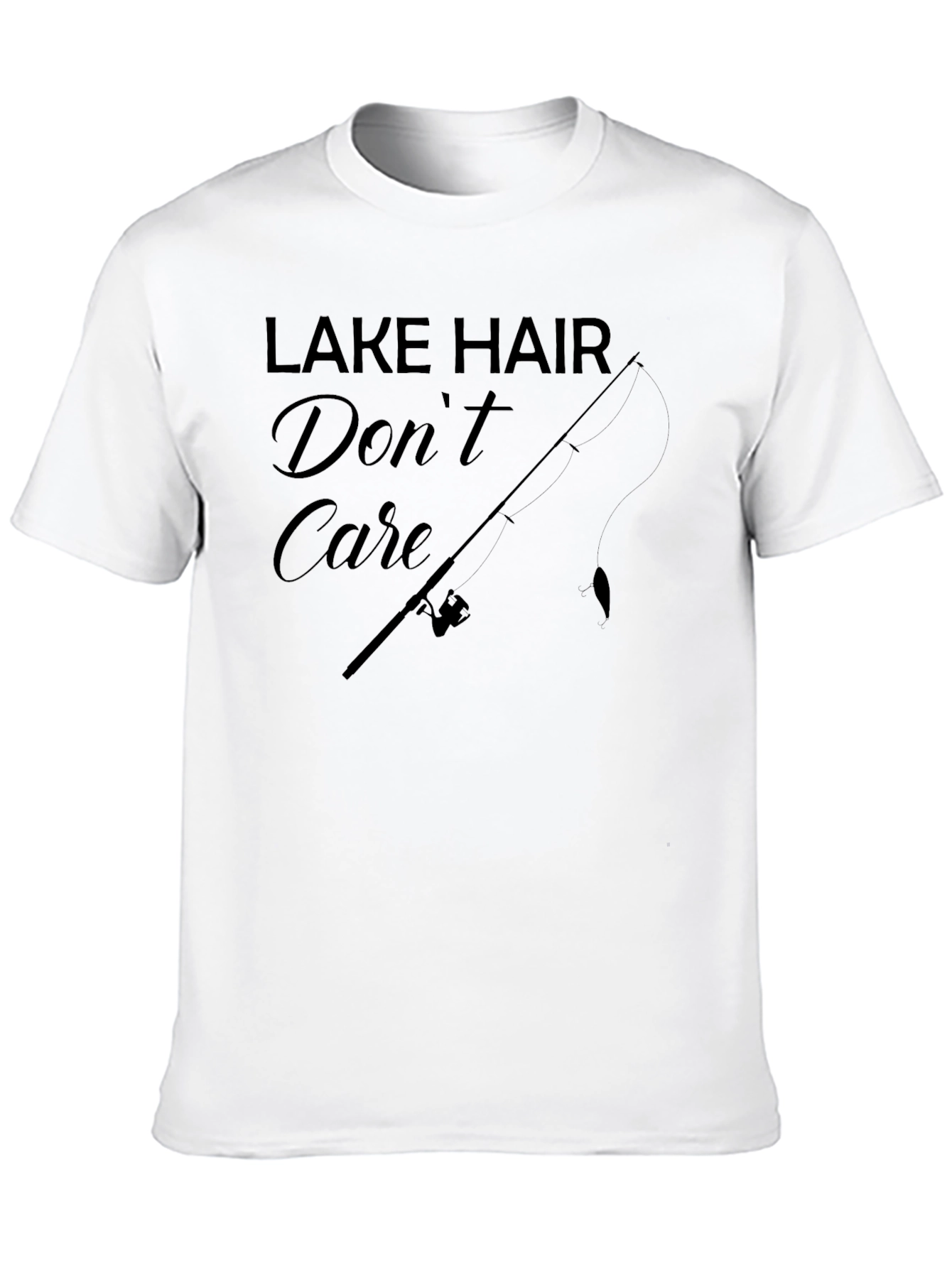 Lake Hair Dont Care T-Shirt - Fishing Tee