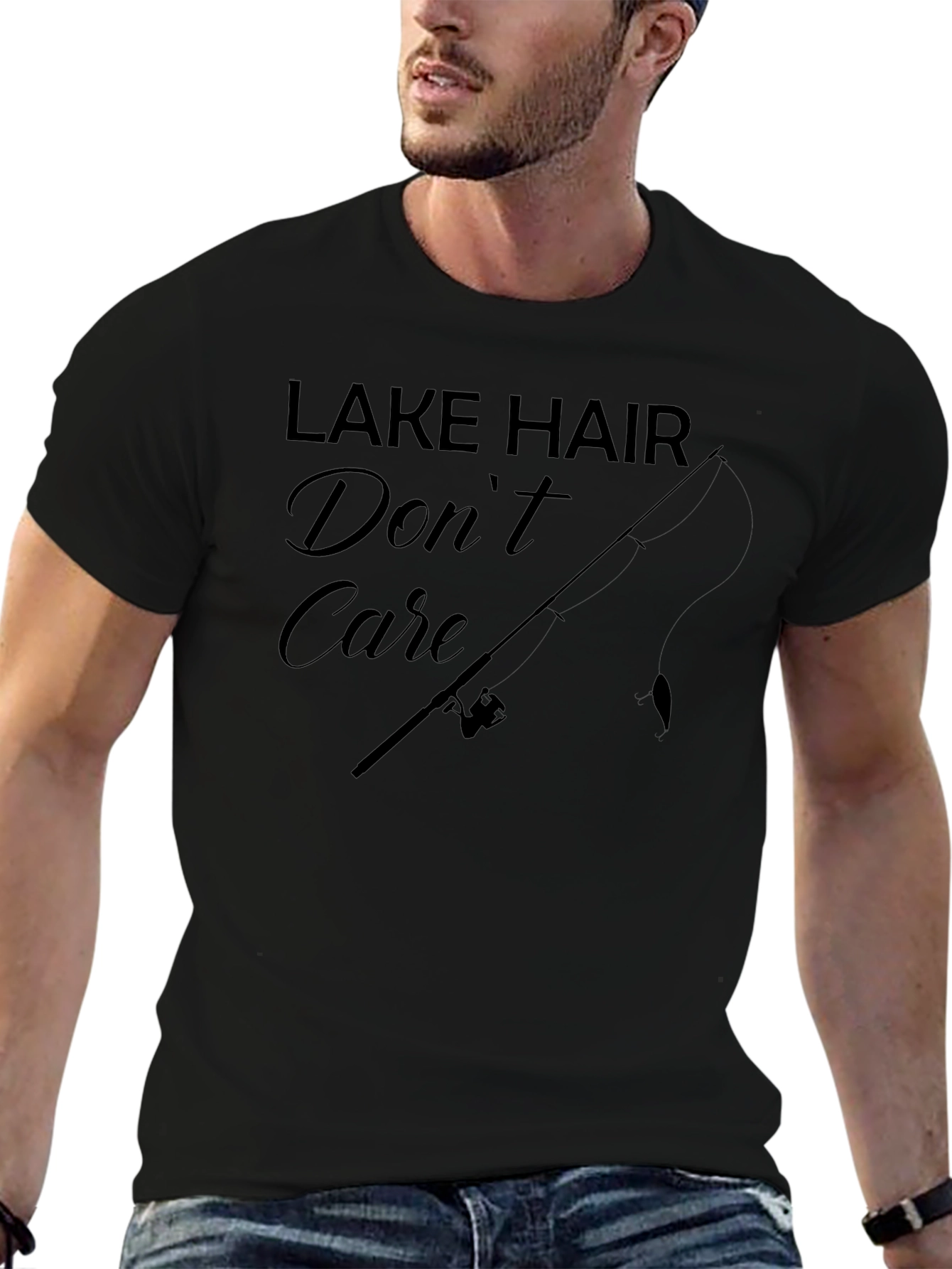 Lake Hair Dont Care T-Shirt - Fishing Tee