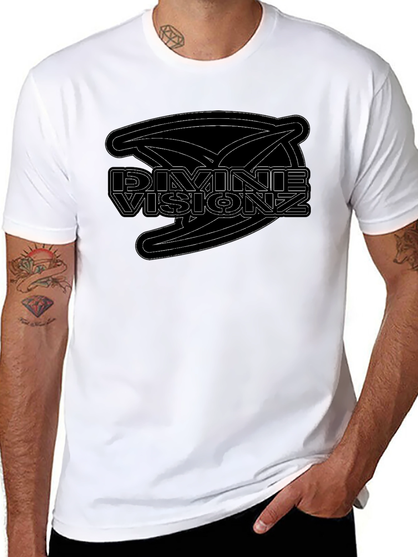 Divine Visionz Black Graphic T-Shirt