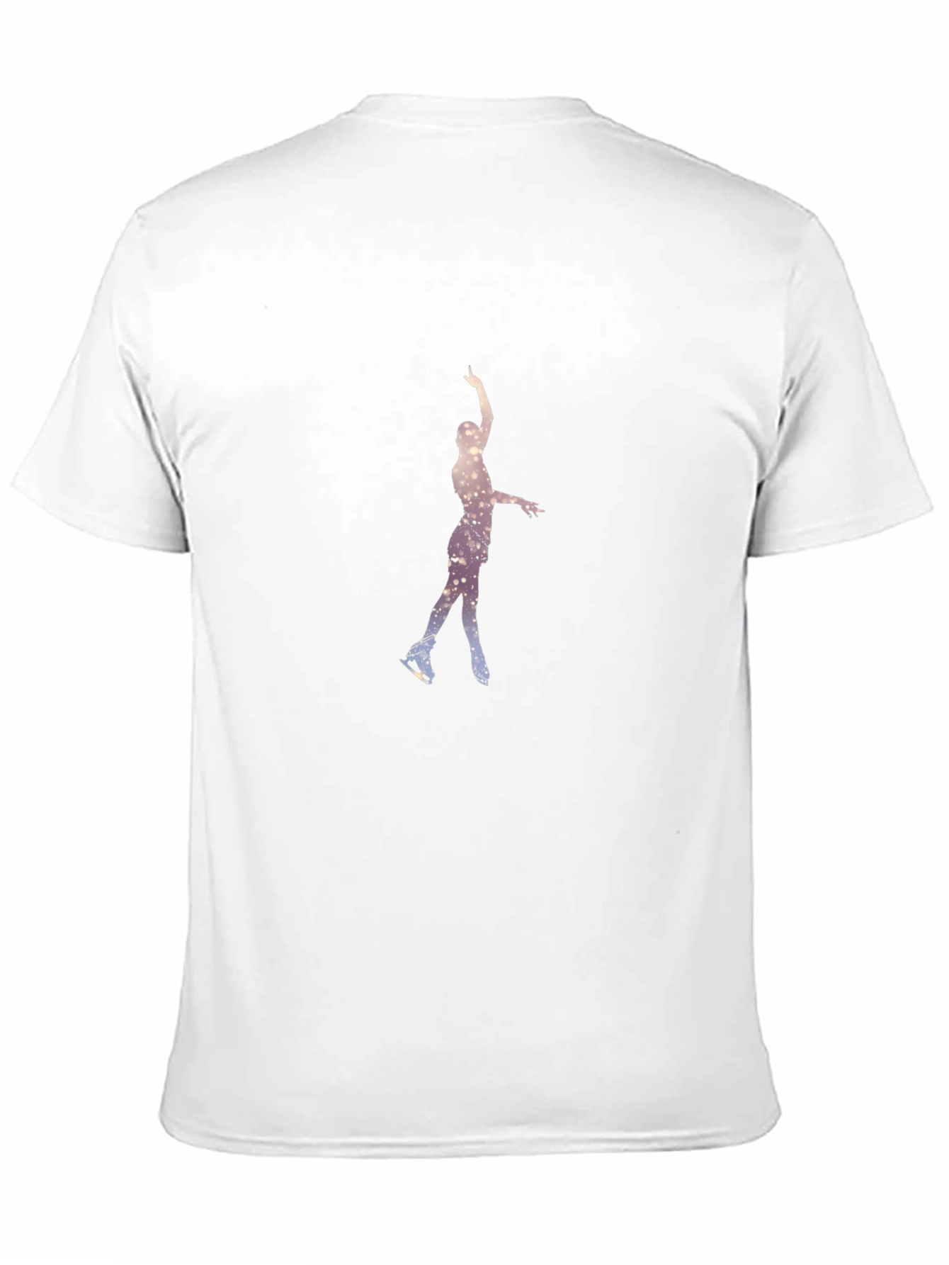 Figure Skating Tee - Starry Night Design Black T-Shirt