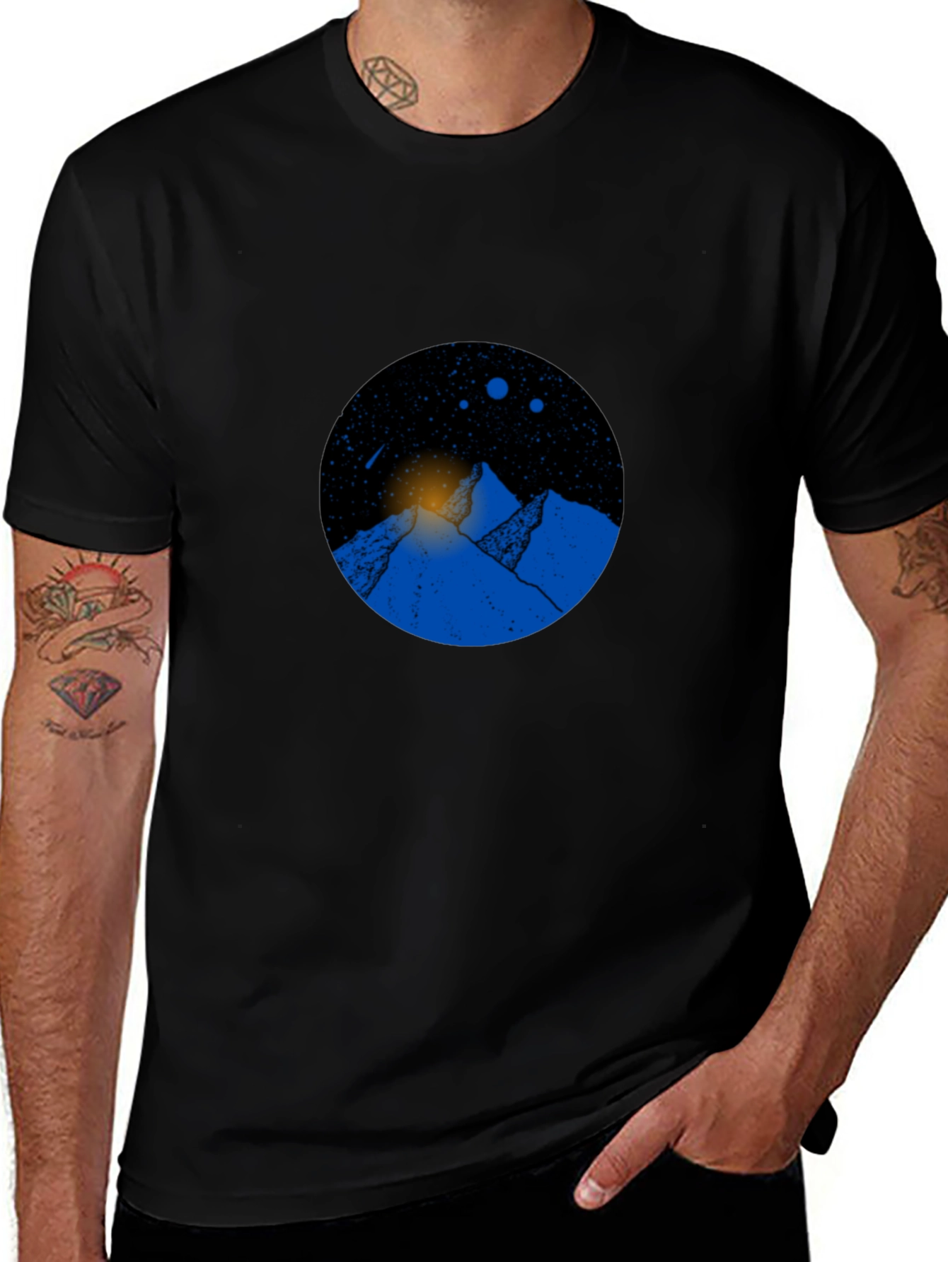 Mountain Graphic Black T-Shirt