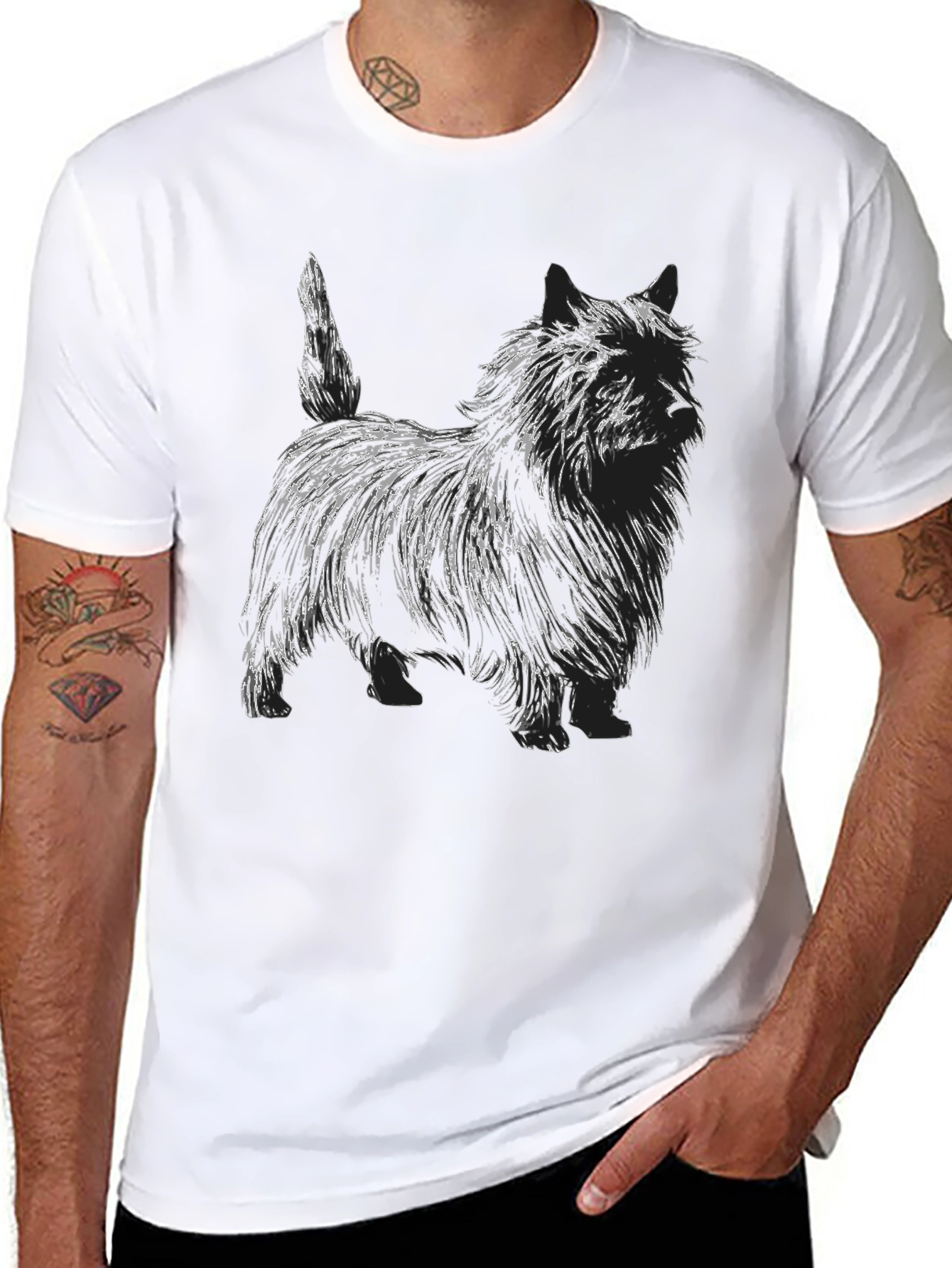 Dog Sketch Graphic T-Shirt - Unisex