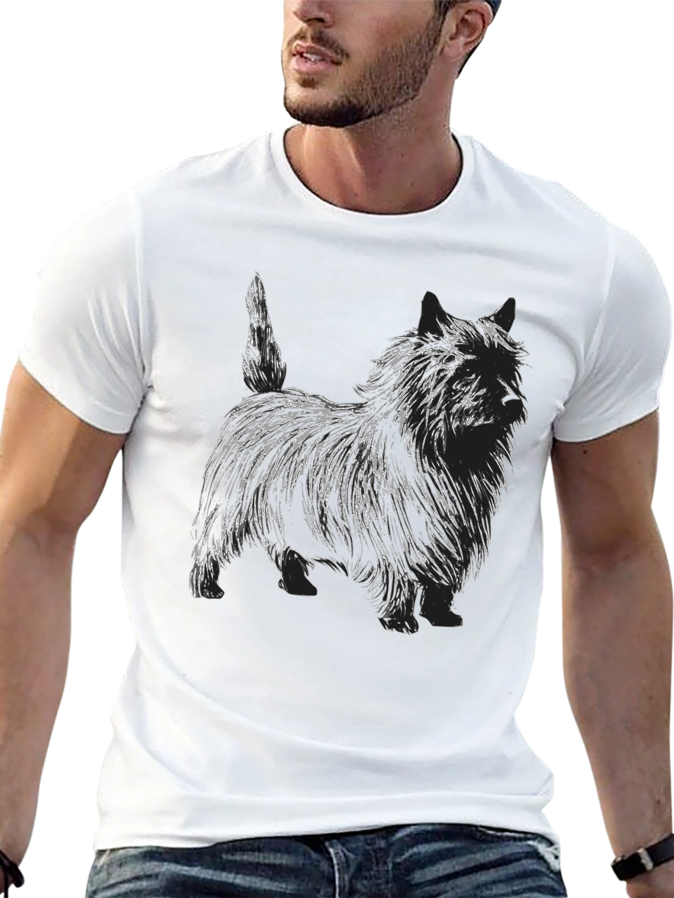 Dog Sketch Graphic T-Shirt - Unisex