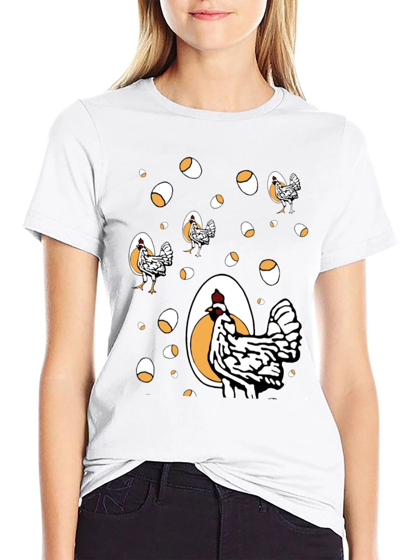 Funny Chicken & Egg Graphic Tee