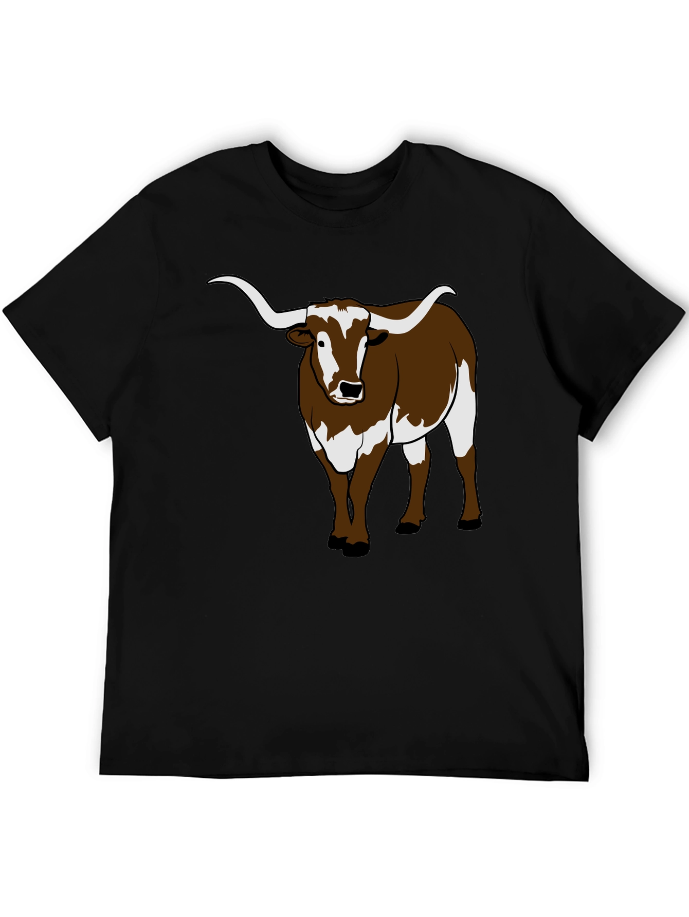 Longhorn Bull Graphic Tee - Black