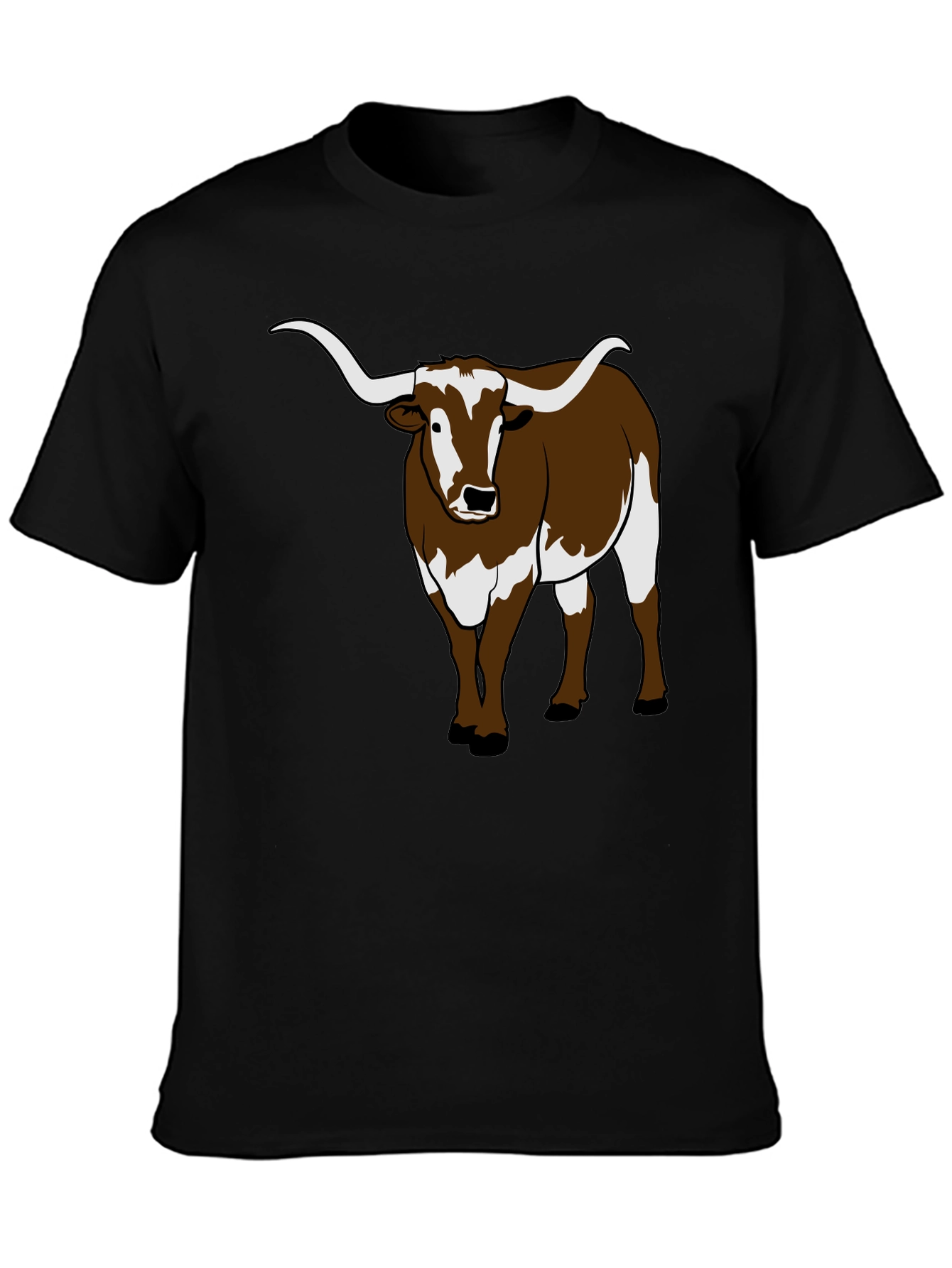 Longhorn Bull Graphic Tee - Black